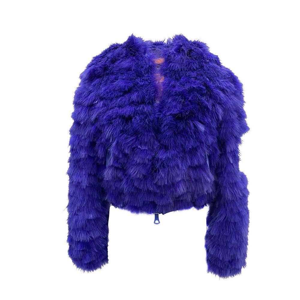Dsquared² Blue Feather Bomber Glam Steals