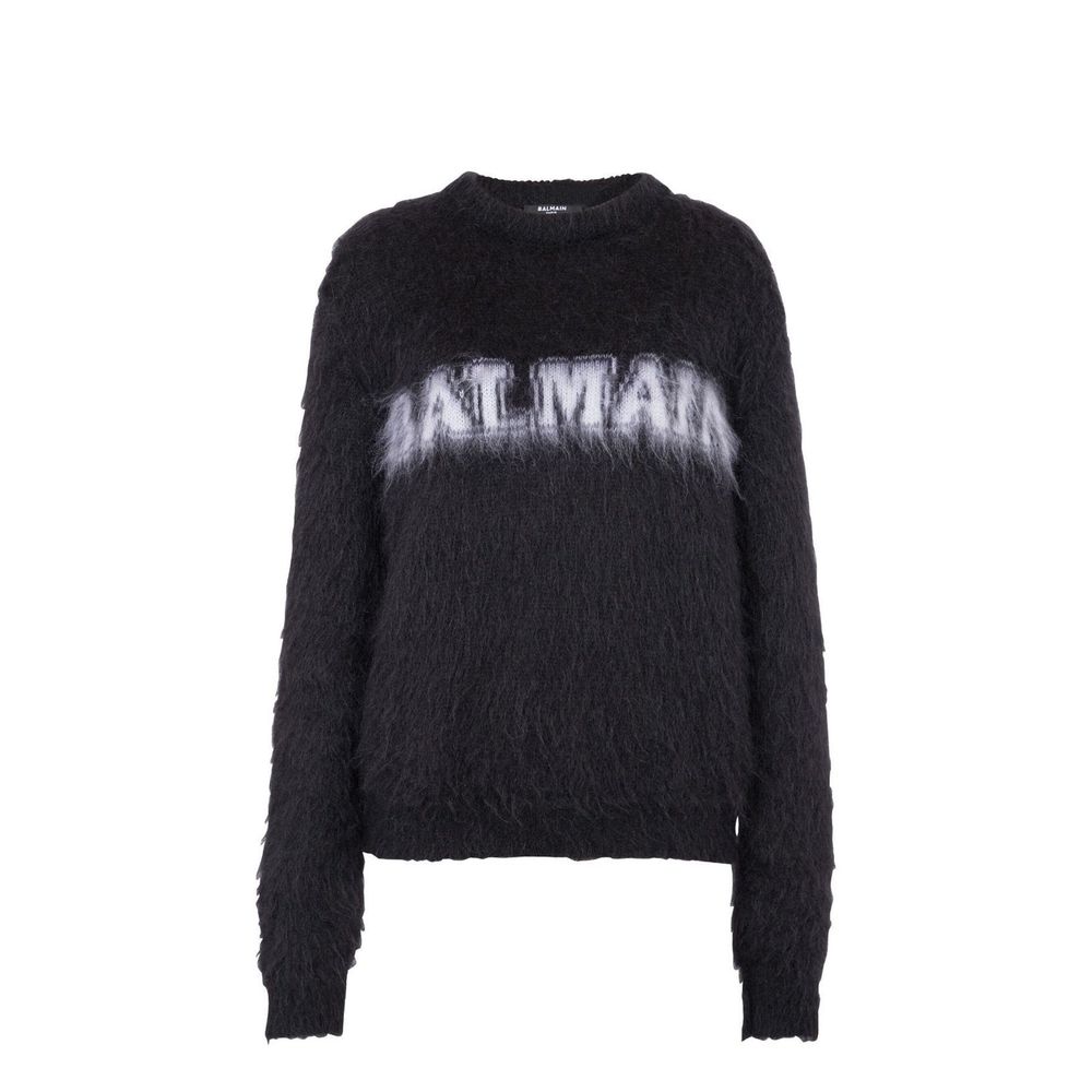 Balmain Black Mohair Sweatshirt Glam Steals