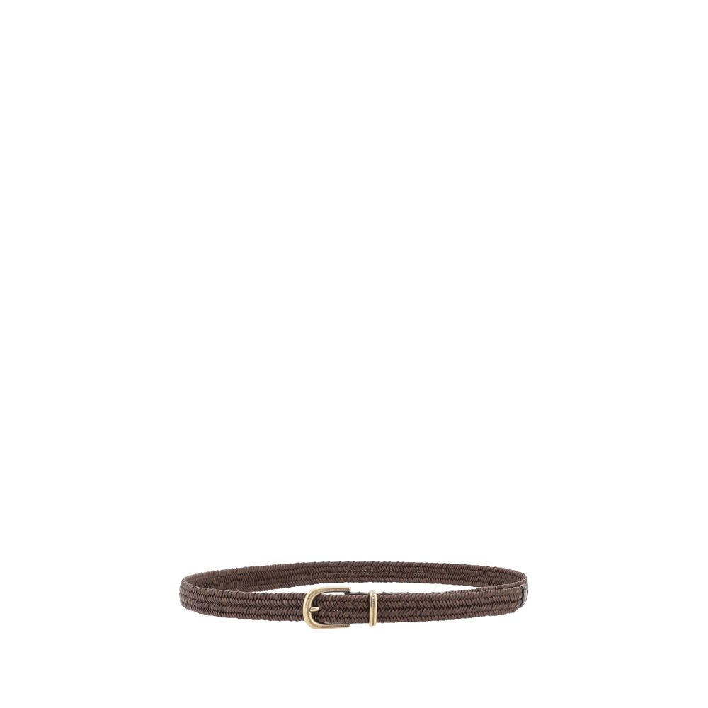 Brunello Cucinelli Brown Calf Leather Bos Taurus Regular Belt Glam Steals