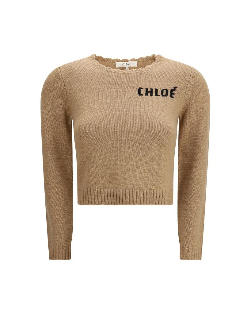 Chloé Brown Wool Sweatshirt Glam Steals