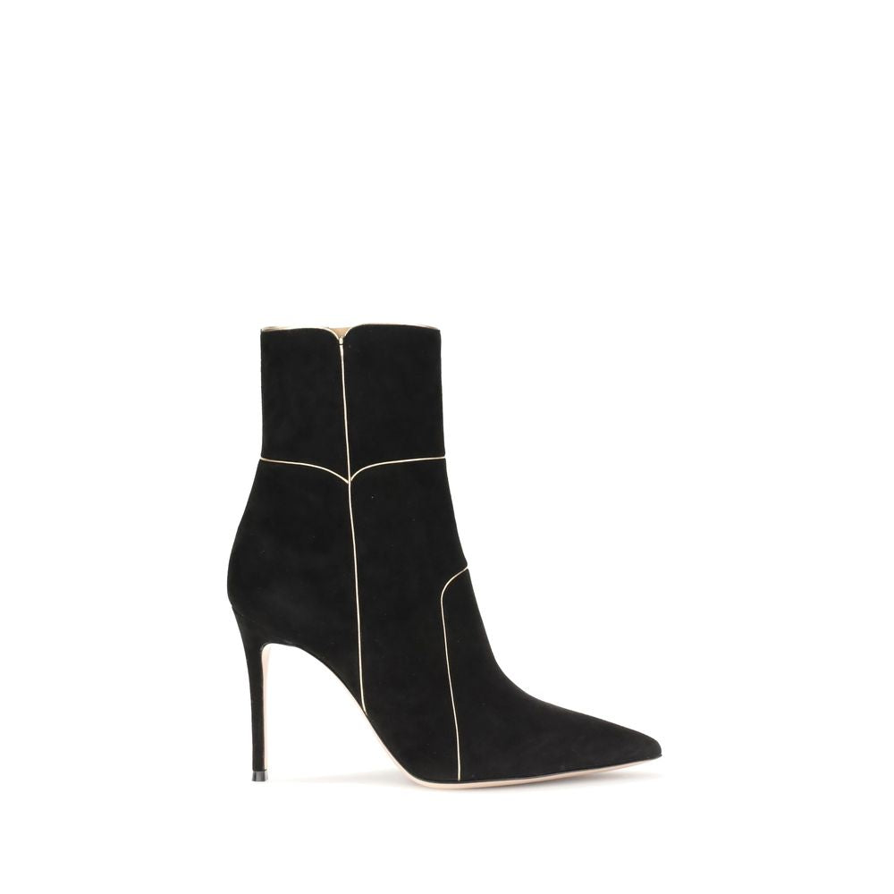 Gianvito Rossi Black Leather Ankle Boots