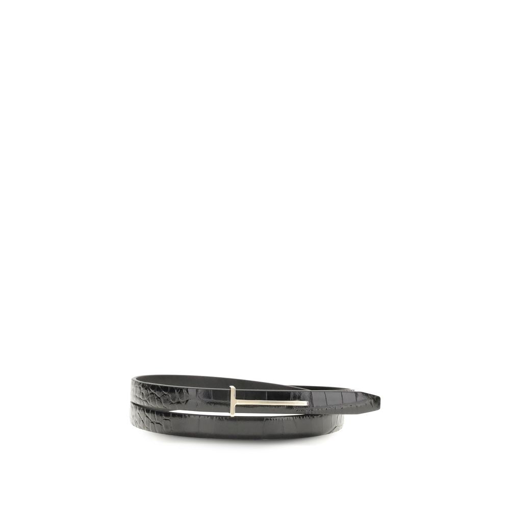 Tom Ford Black Leather Thin Belt Glam Steals