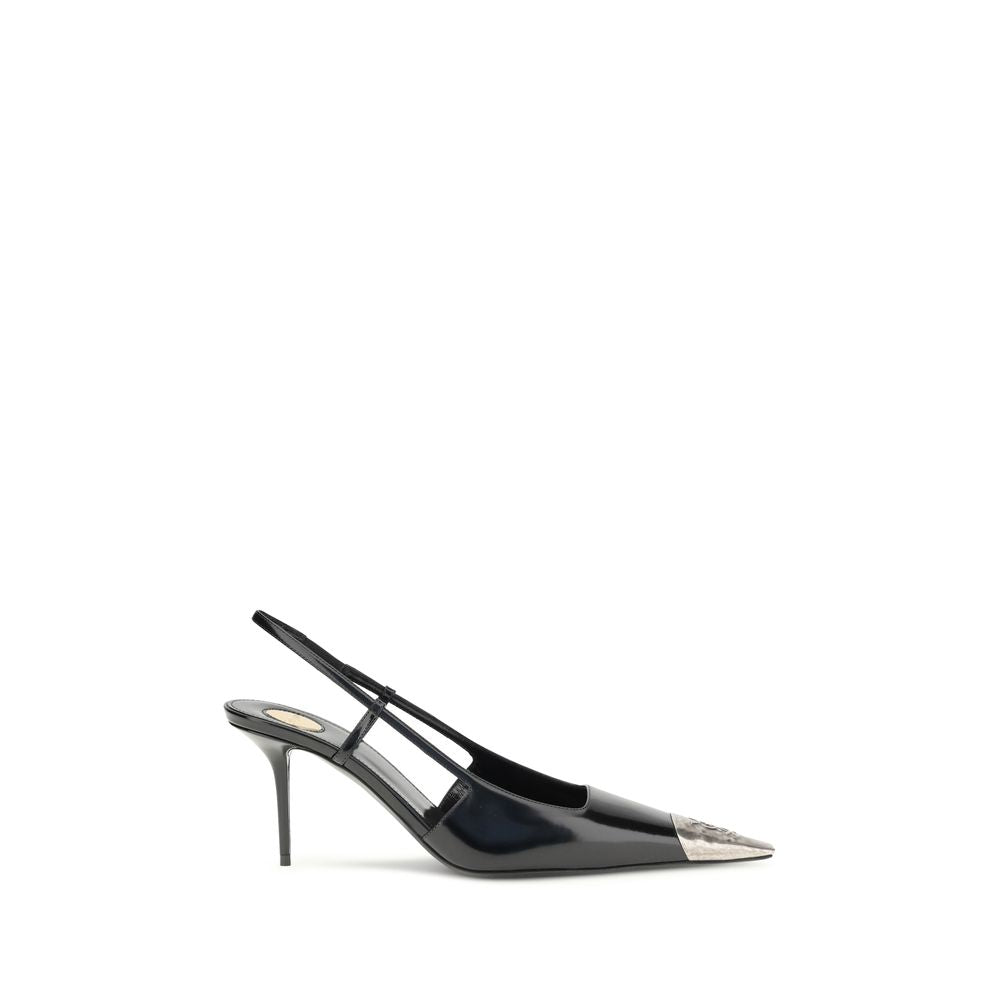 Saint Laurent Black Leather High Heel Pumps Glam Steals