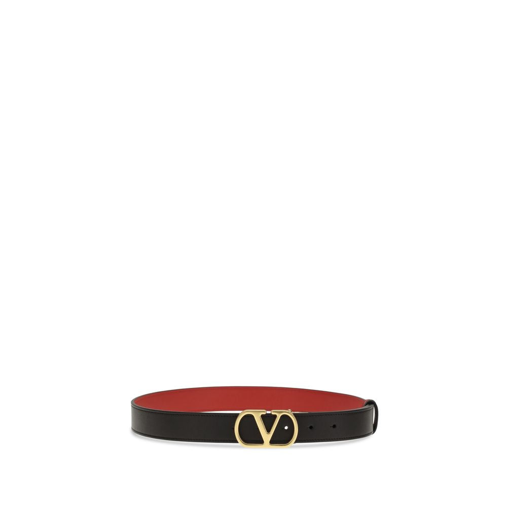 Valentino Garavani Black Calf Leather Bos Taurus Belt Glam Steals