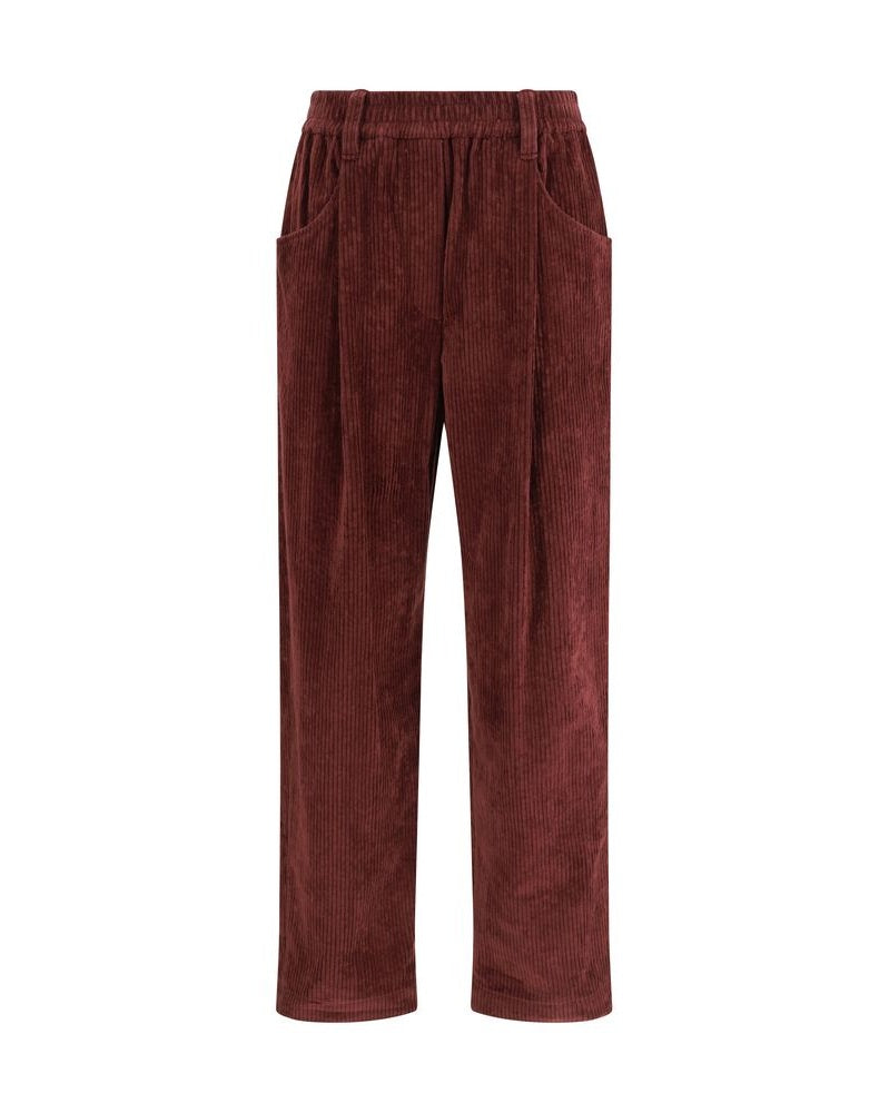 Brunello Cucinelli Cotton Bordeaux Casual Pant Glam Steals