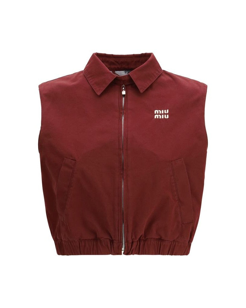 Miu Miu Cotton Bordeaux Jacket Glam Steals