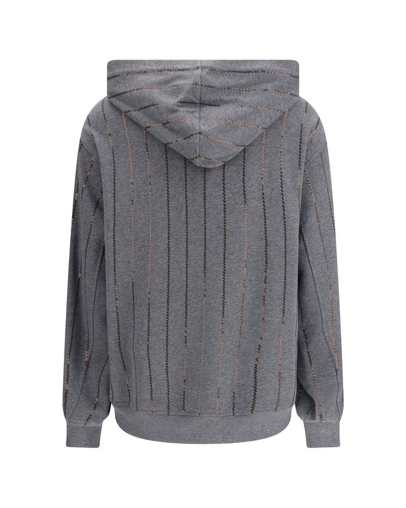 Brunello Cucinelli Gray Cotton Sweatshirt Glam Steals