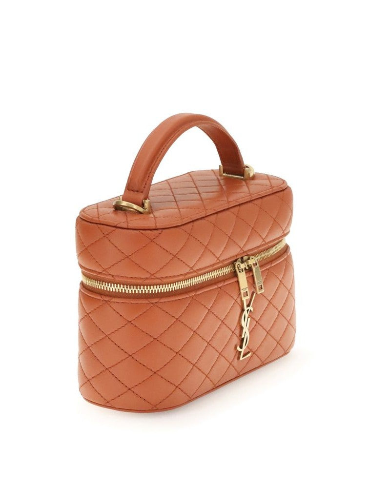 Saint Laurent Orange Calf Leather Bos Taurus Shoulder Bag