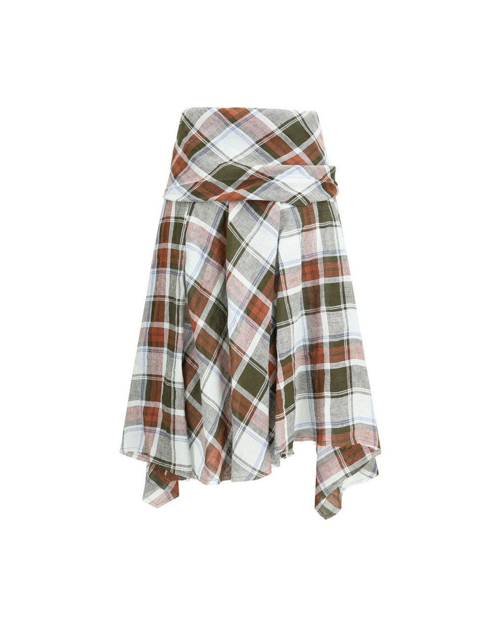 Marbell Multicolor Linen Midi Skirt Glam Steals