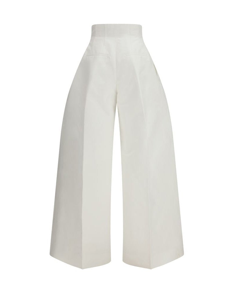 Jacquemus White Cotton Cropped Pant Glam Steals