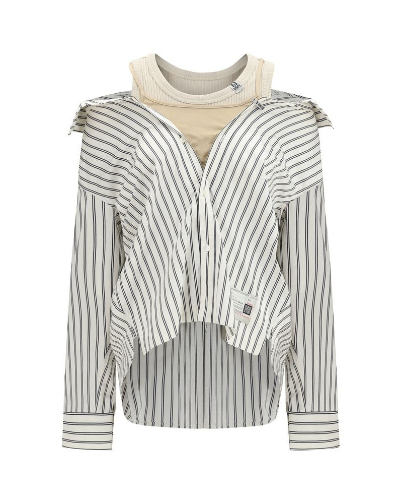 Maison Mihara Yasuhiro White Cotton Pattern Shirt Glam Steals