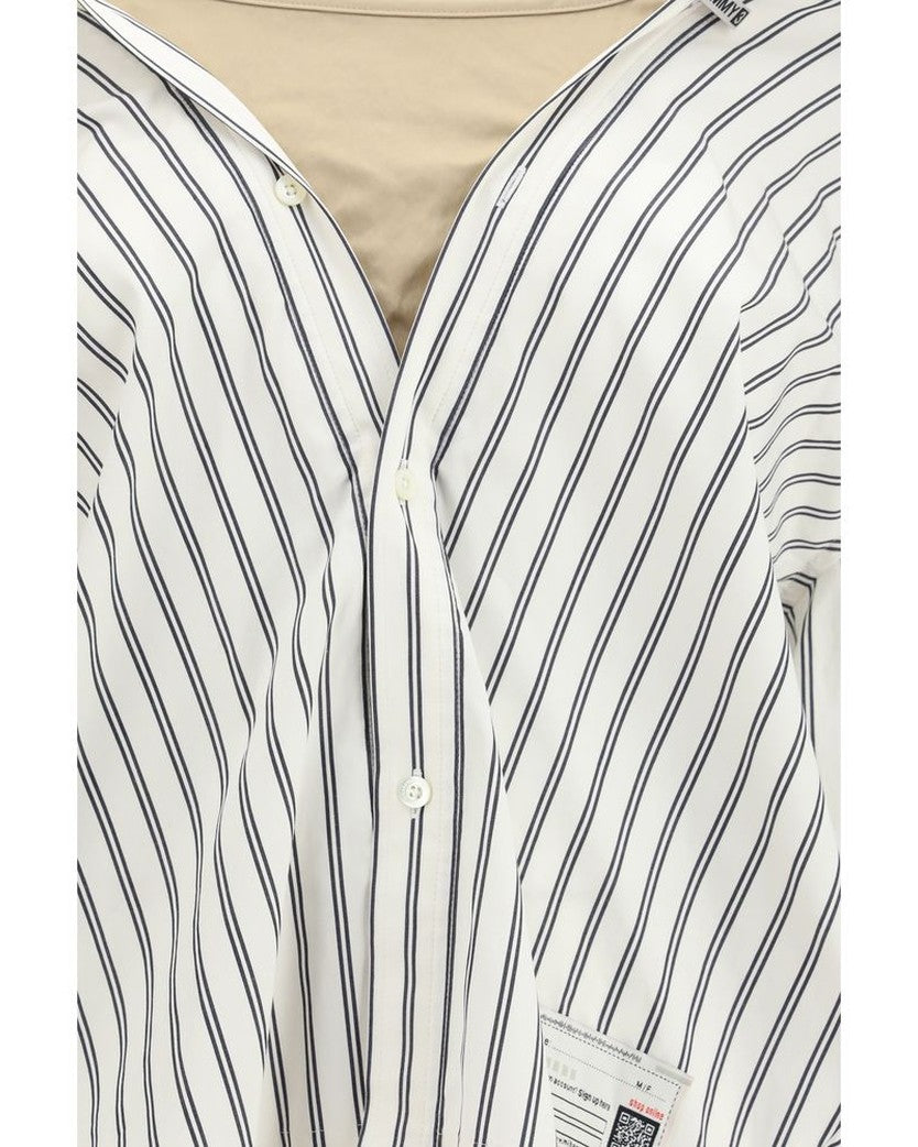 Maison Mihara Yasuhiro White Cotton Pattern Shirt Glam Steals