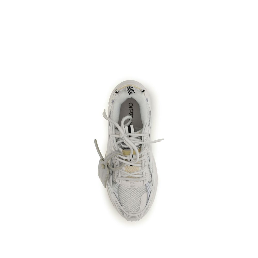 Off-white Polyurethane Athletic Sneakers Glam Steals