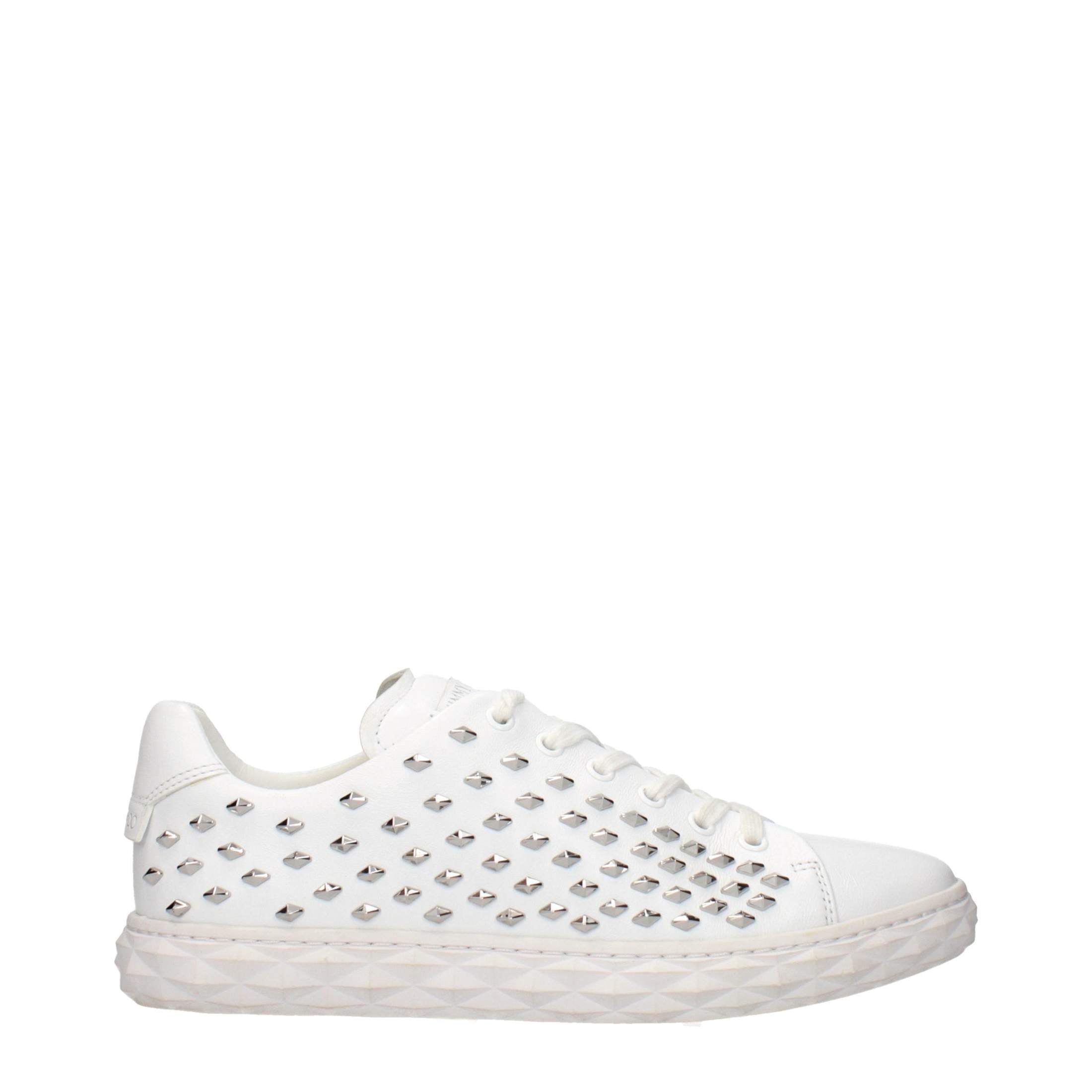 Jimmy Choo White Leather Sneakers Glam Steals
