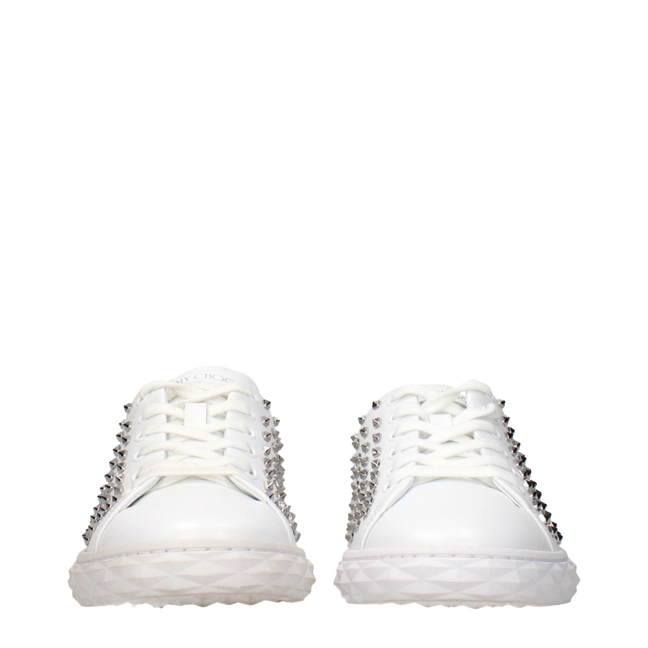 Jimmy Choo White Leather Sneakers Glam Steals