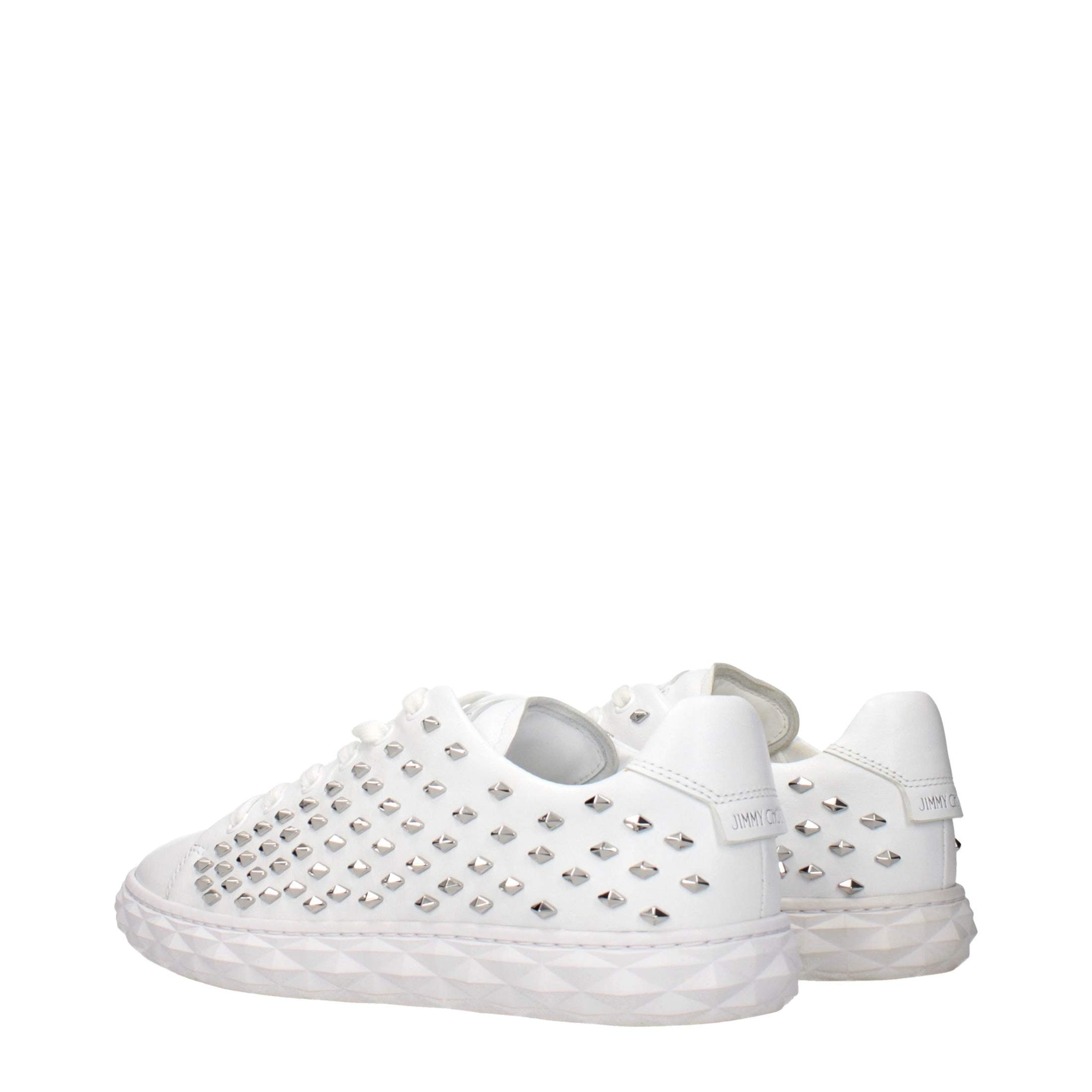 Jimmy Choo White Leather Sneakers Glam Steals