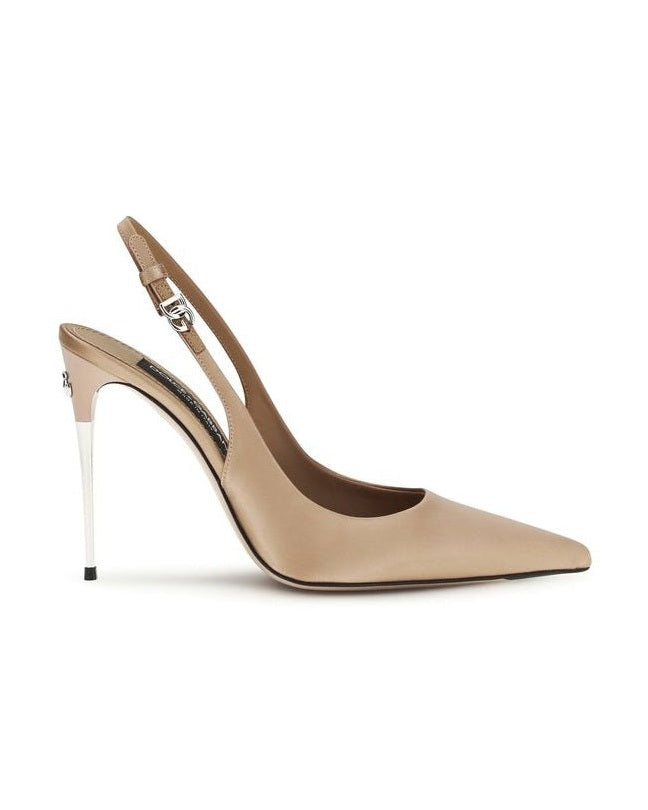 Dolce & Gabbana Beige Viscose High Heel Pumps Glam Steals