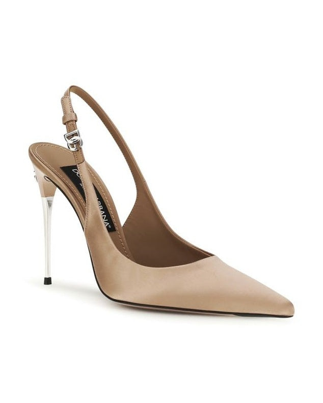 Dolce & Gabbana Beige Viscose High Heel Pumps Glam Steals