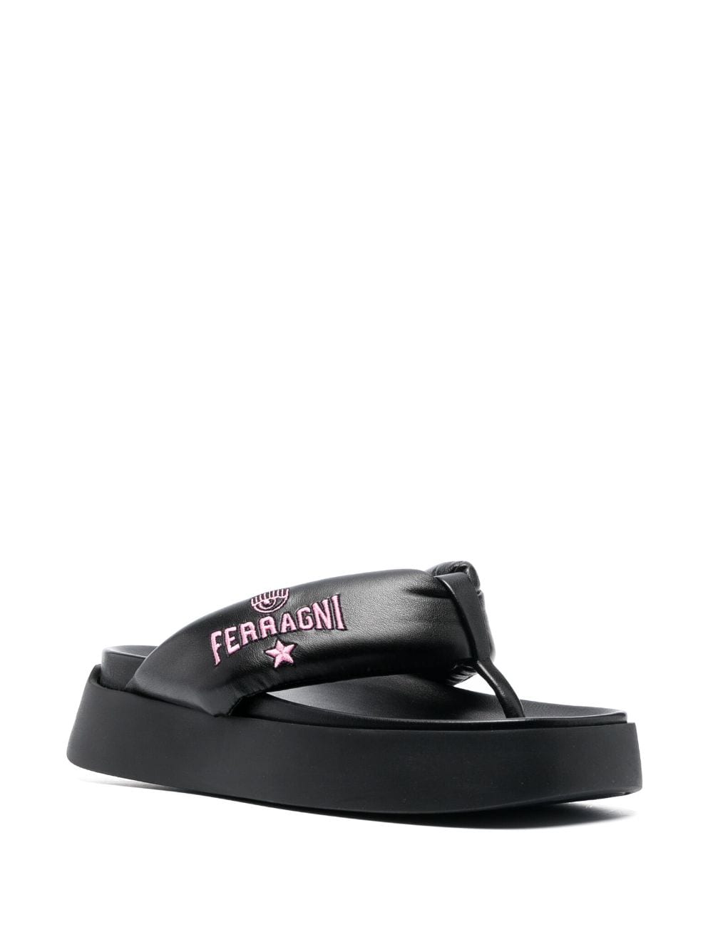 Chiara Ferragni Black Sandals - Slides - For Women - GlamSteals