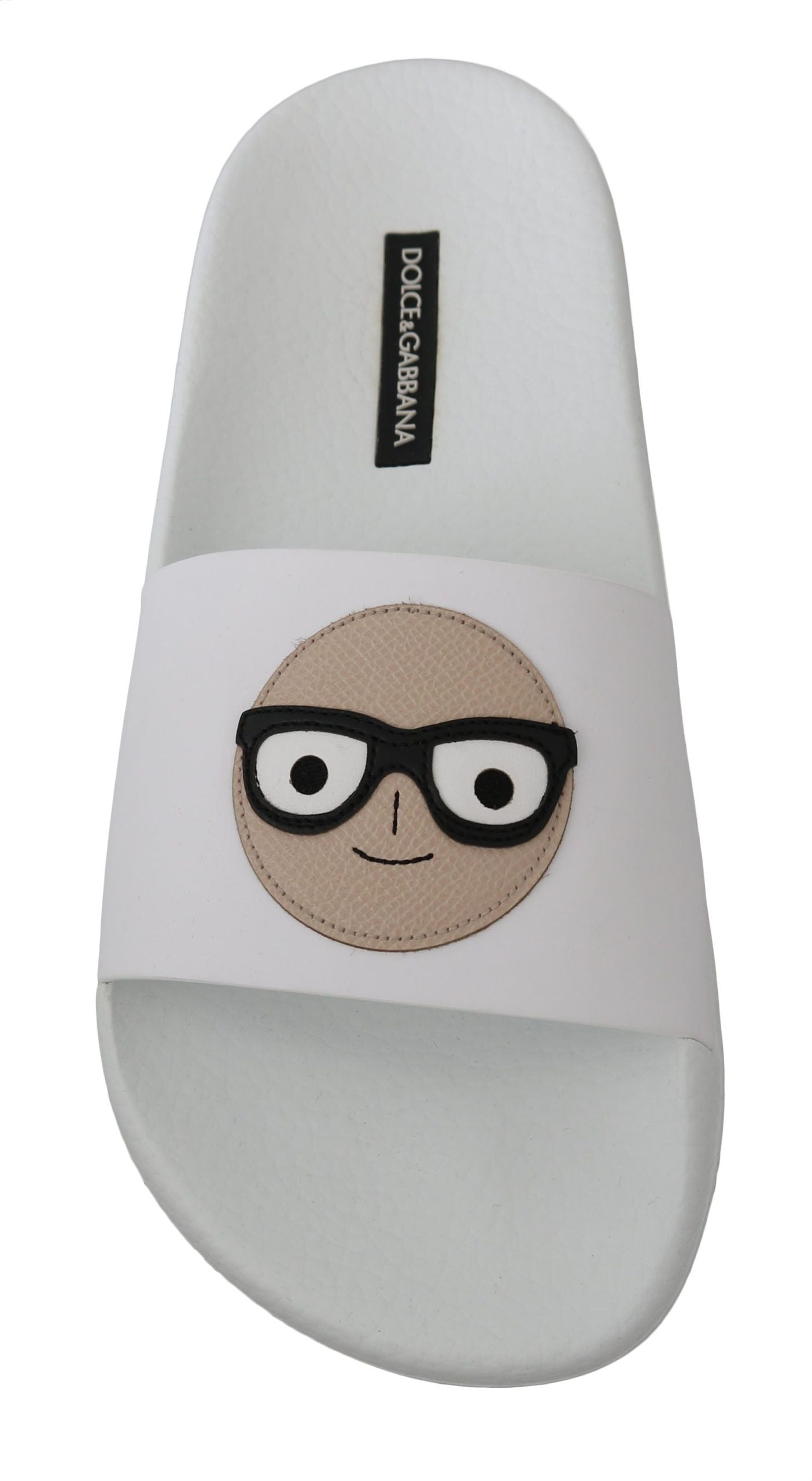 Dolce & Gabbana White Chic Slide Sandals Luxury Summer Footwear