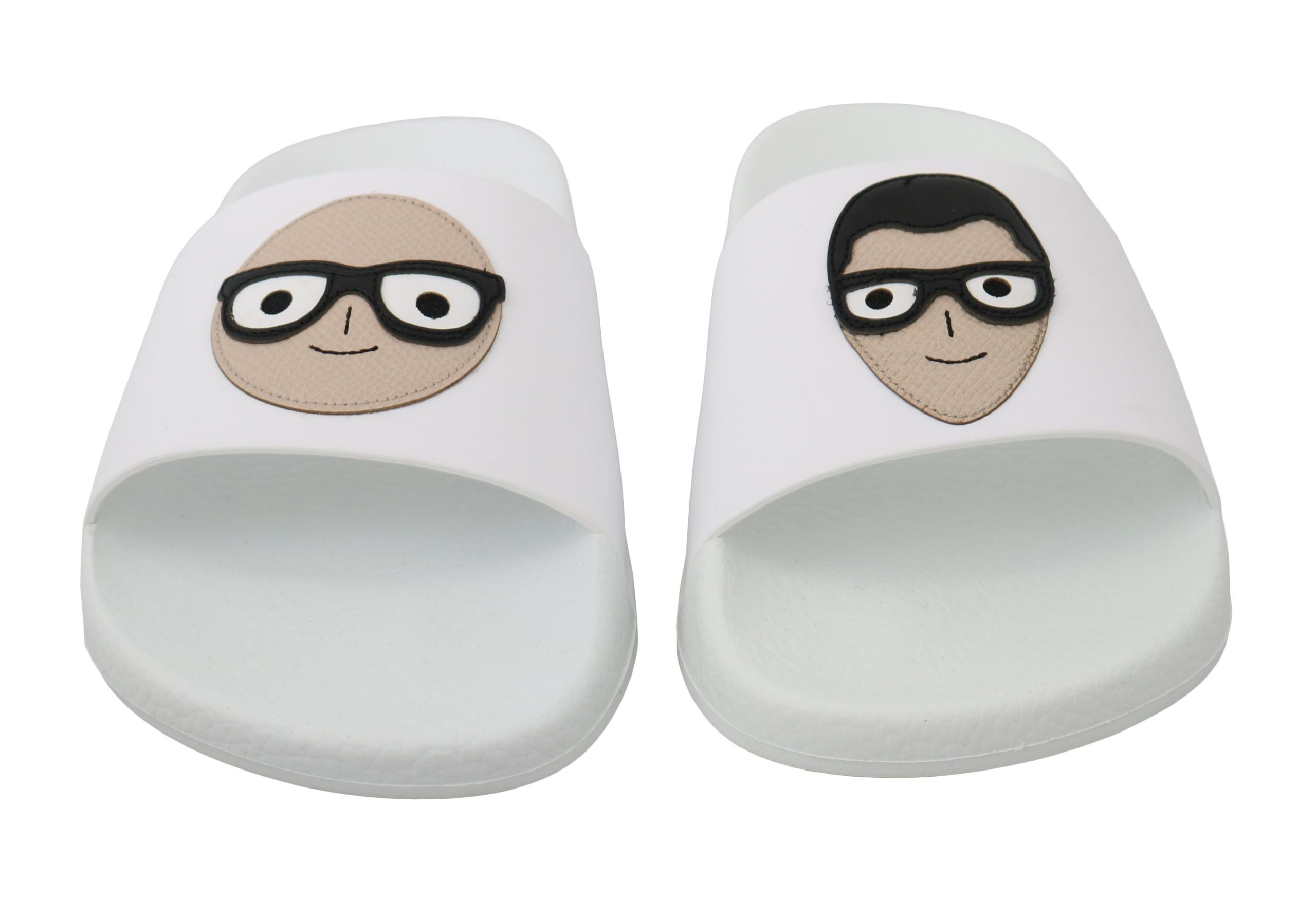 Dolce & Gabbana White Chic Slide Sandals Luxury Summer Footwear