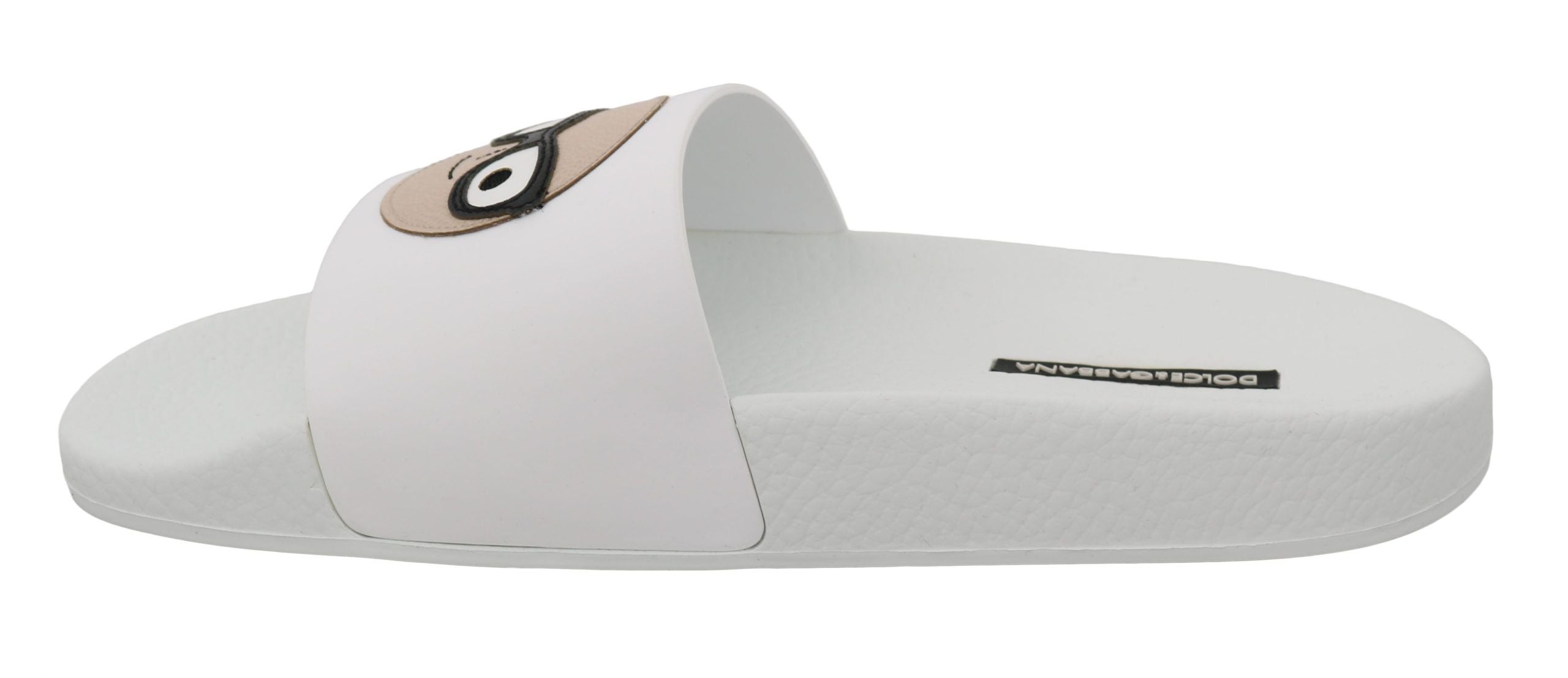 Dolce & Gabbana White Chic Slide Sandals Luxury Summer Footwear