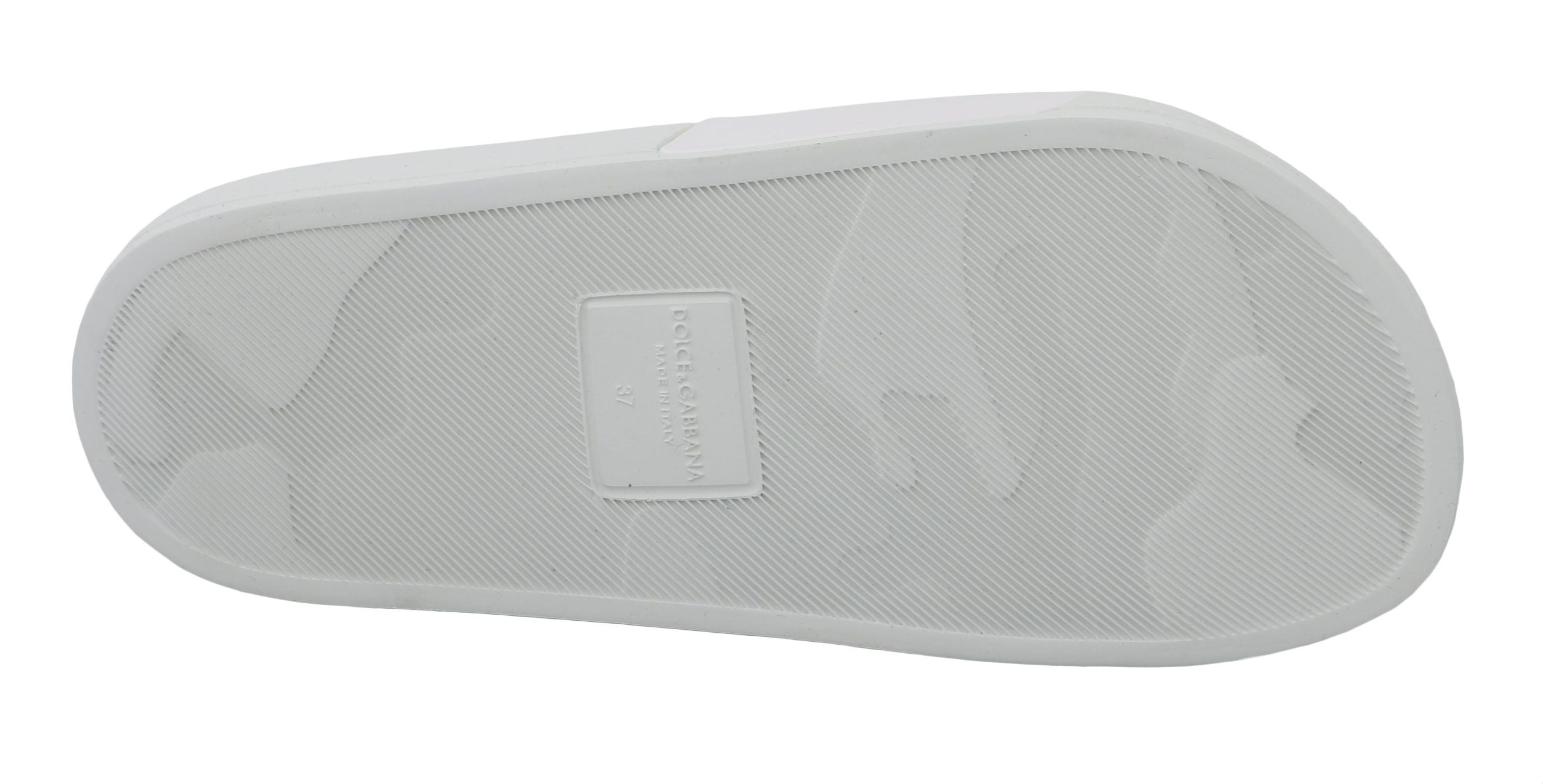 Dolce & Gabbana White Chic Slide Sandals Luxury Summer Footwear