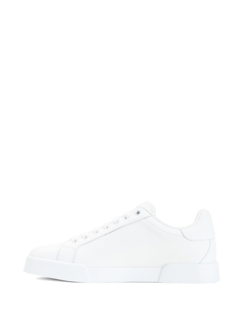 Dolce & Gabbana Leather Portofino Perforated Logo Sneakers