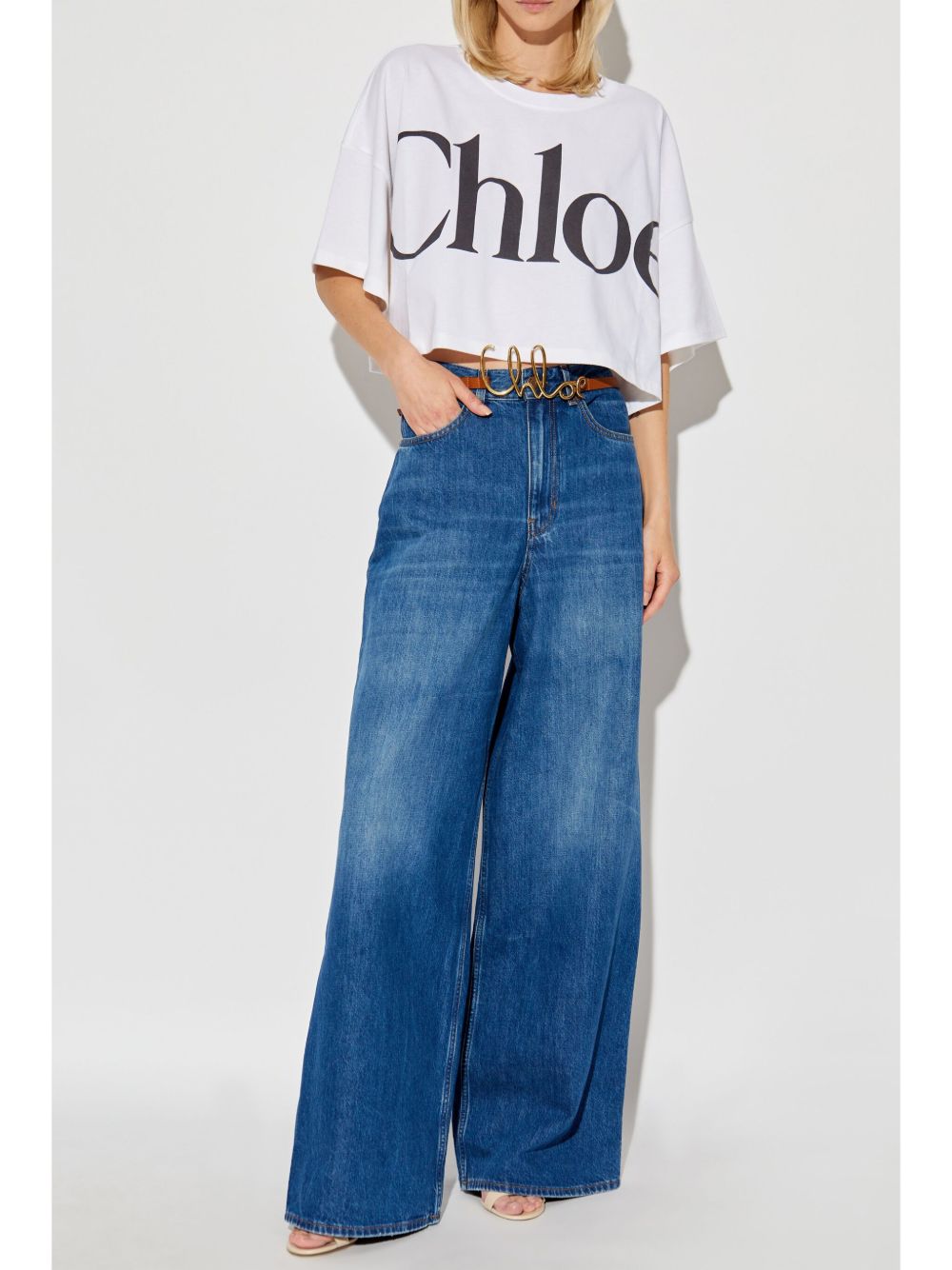 Chloé White Polo T-shirt
