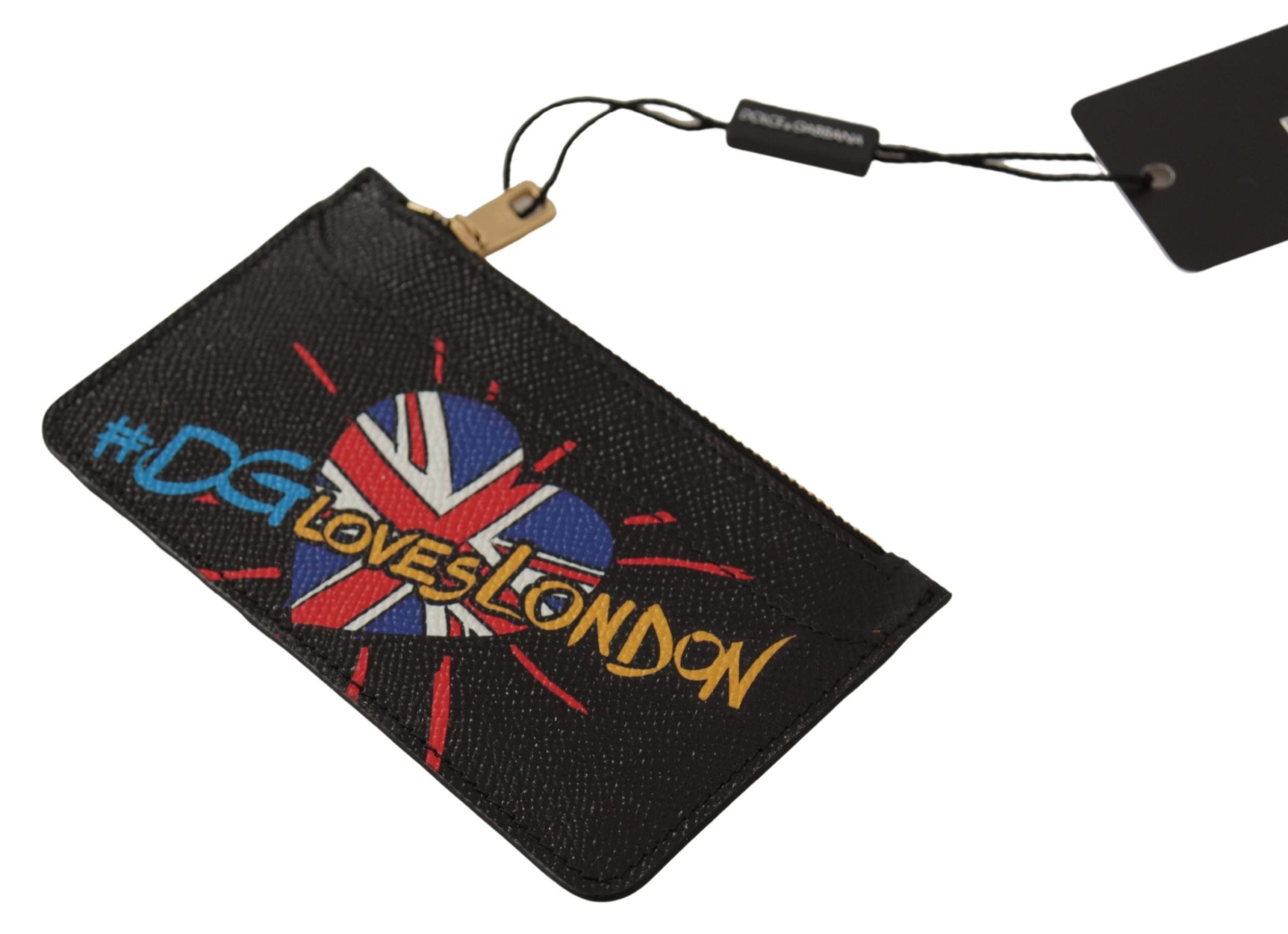 Dolce & Gabbana Elegant Leather Coin Wallet With Zip Closure