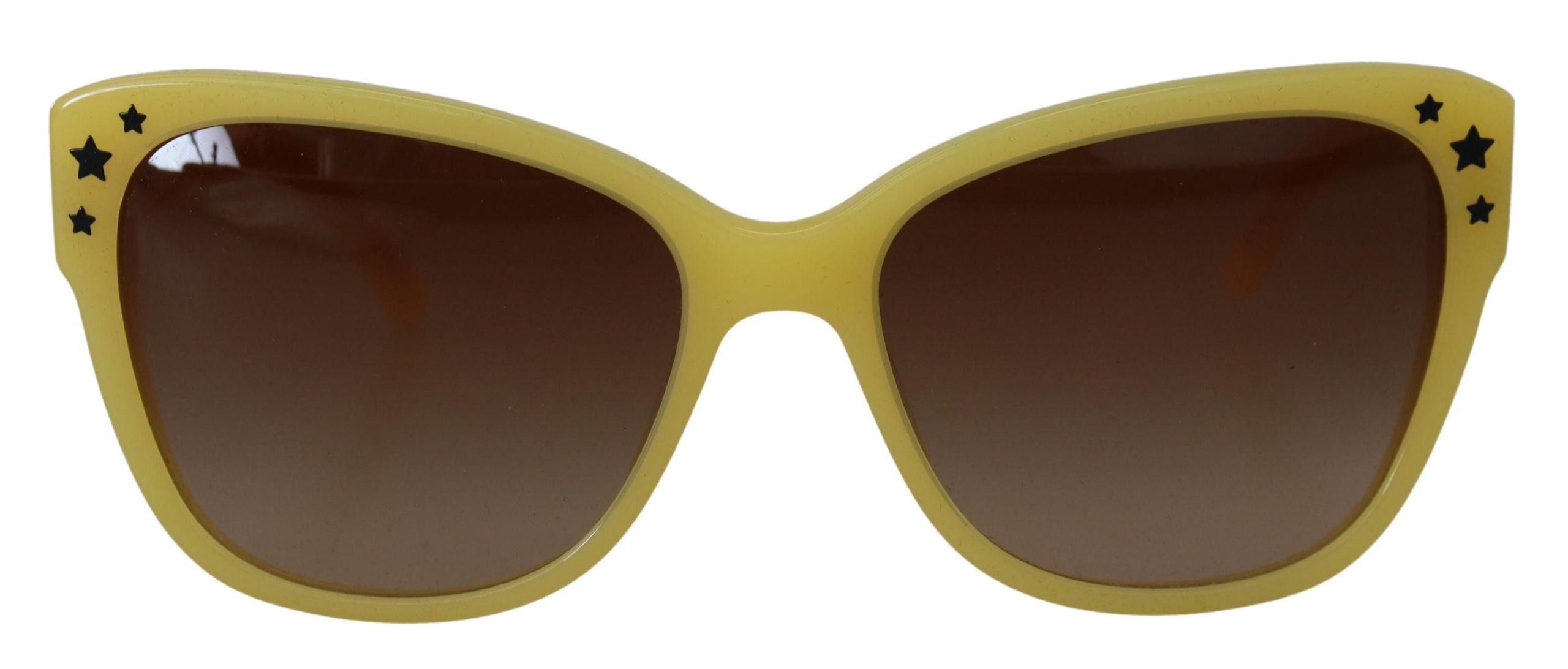 Dolce & Gabbana Yellow Acetate Frame Stars Embellishment Sunglasses Glam Steals