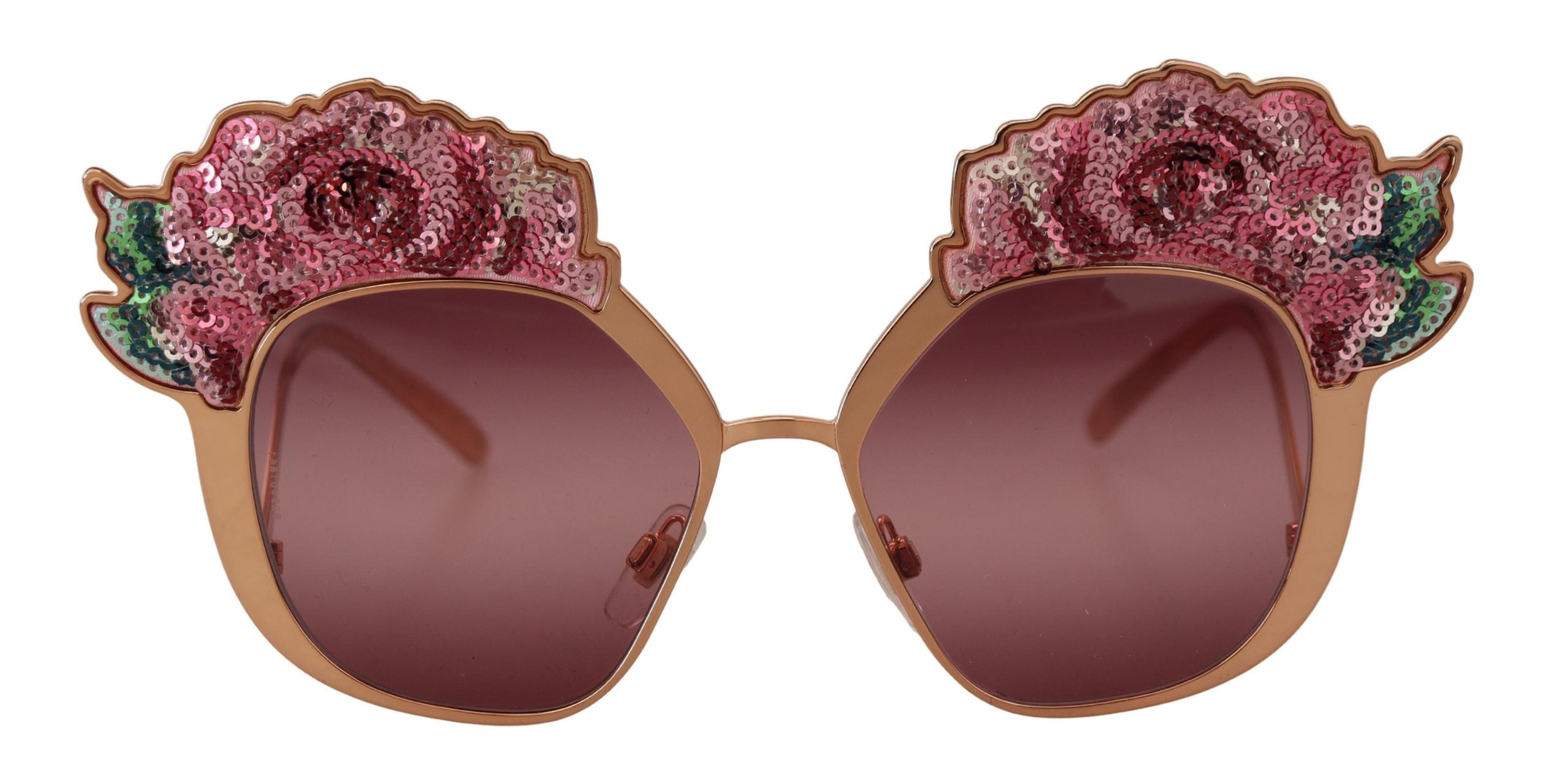 Dolce & Gabbana Pink Rose Sequin Embroidery Sunglasses Glam Steals