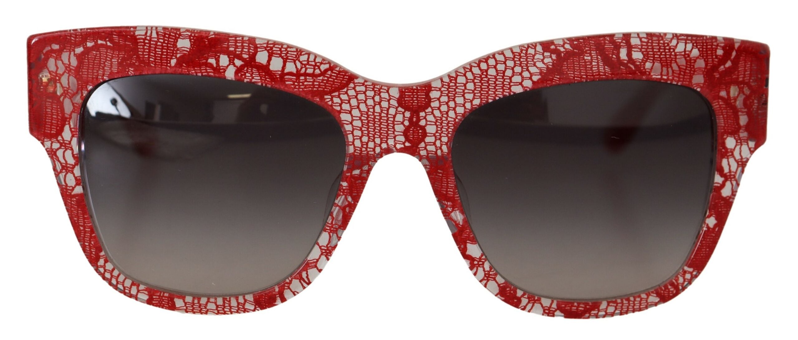 Dolce & Gabbana Red Acetate Rectangle Sunglasses