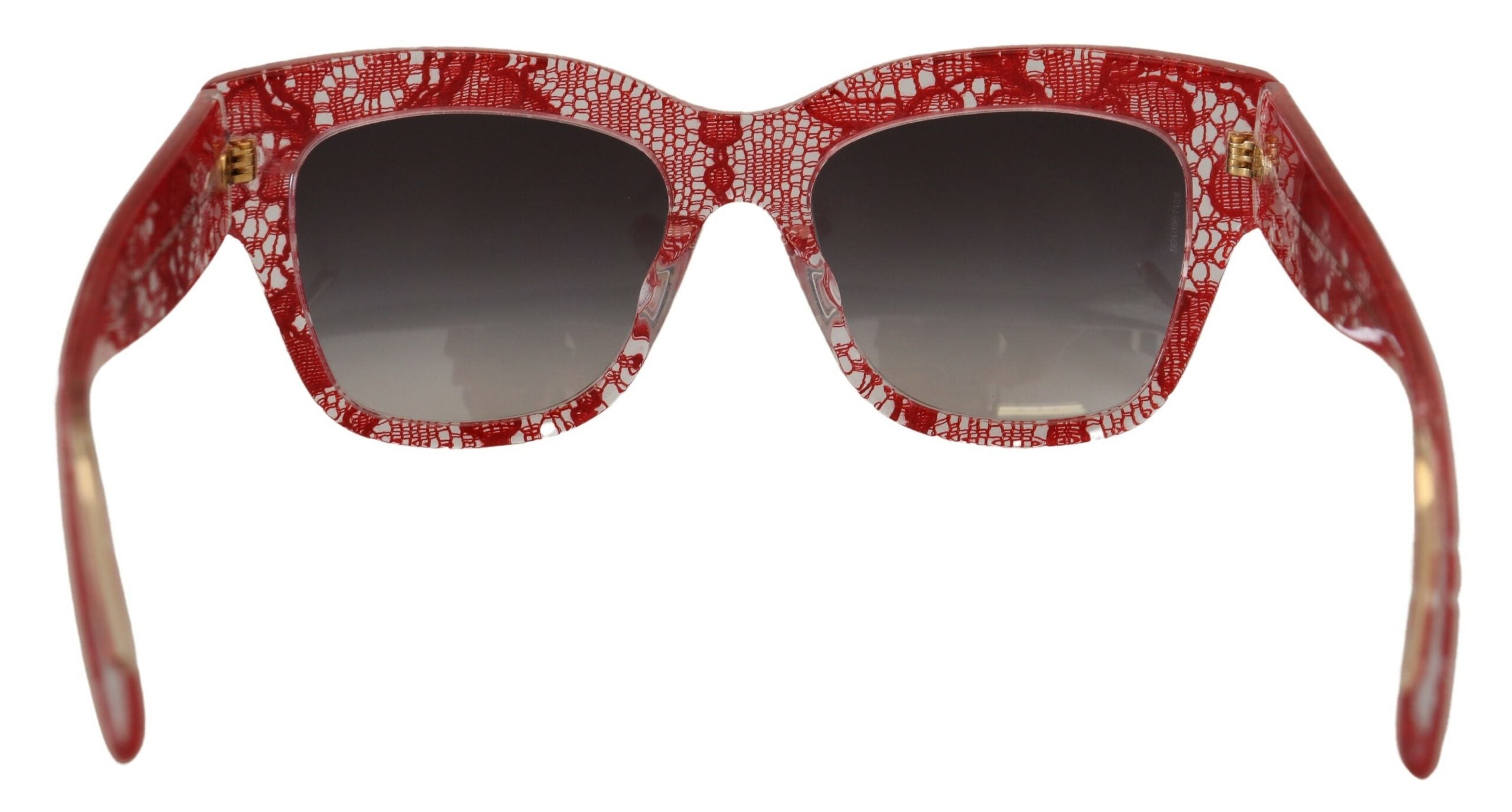 Dolce & Gabbana Red Acetate Rectangle Sunglasses