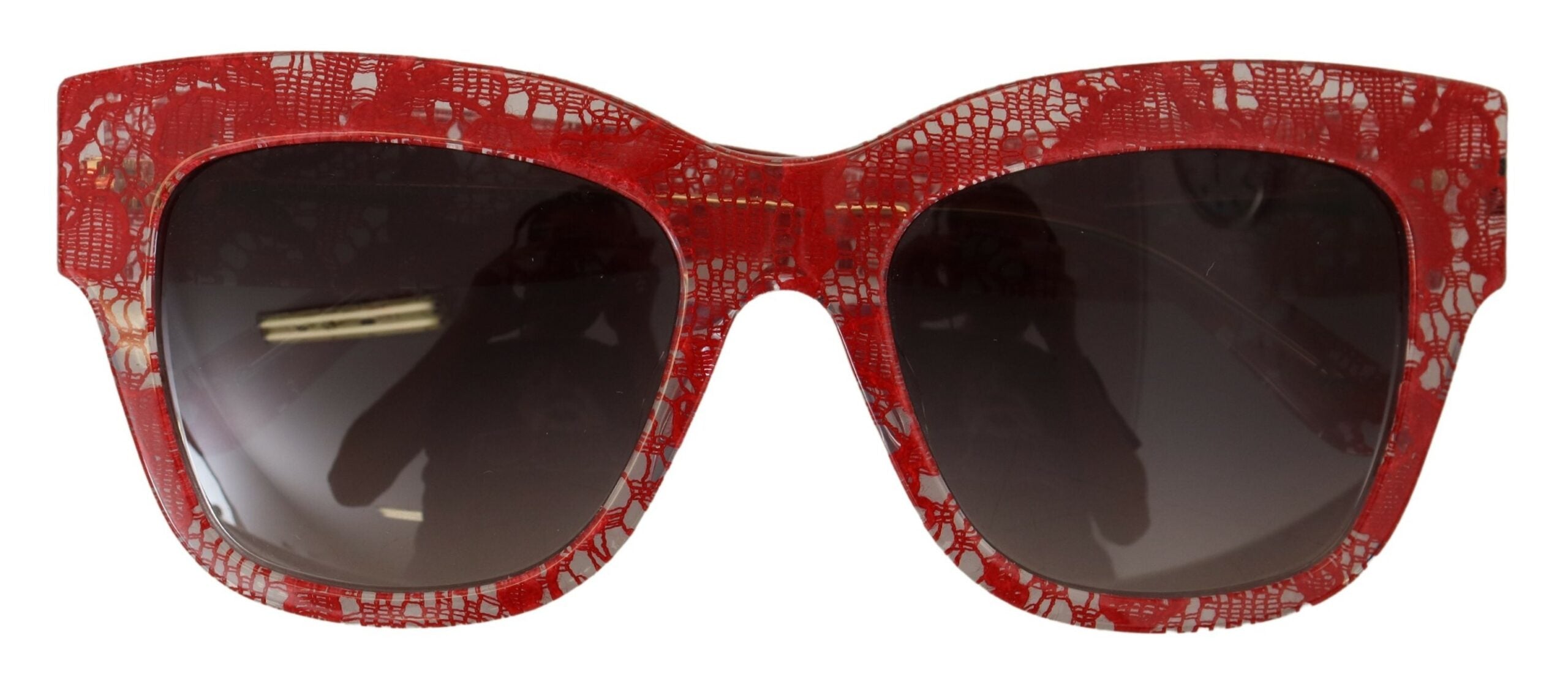 Dolce & Gabbana Red Acetate Rectangle Sunglasses