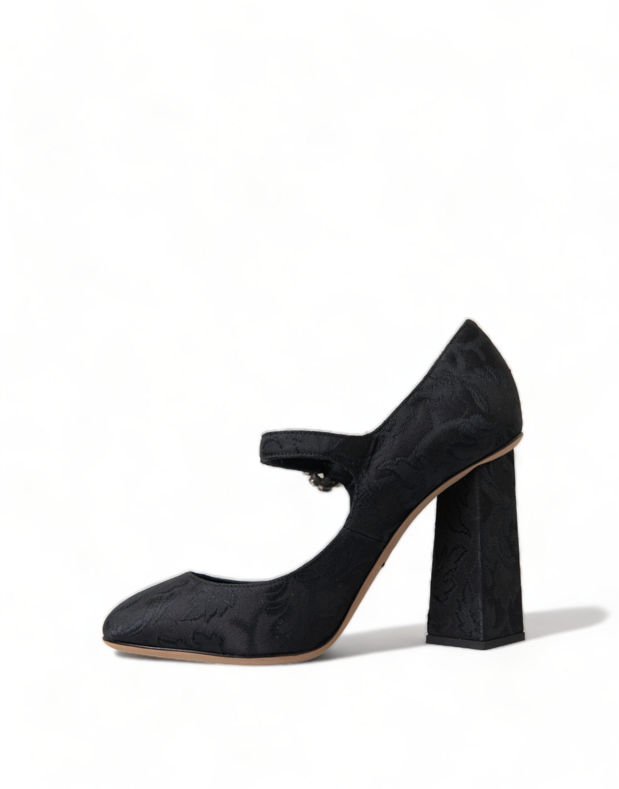 Dolce & Gabbana Chic Brocade Mary Janes Black Pumps