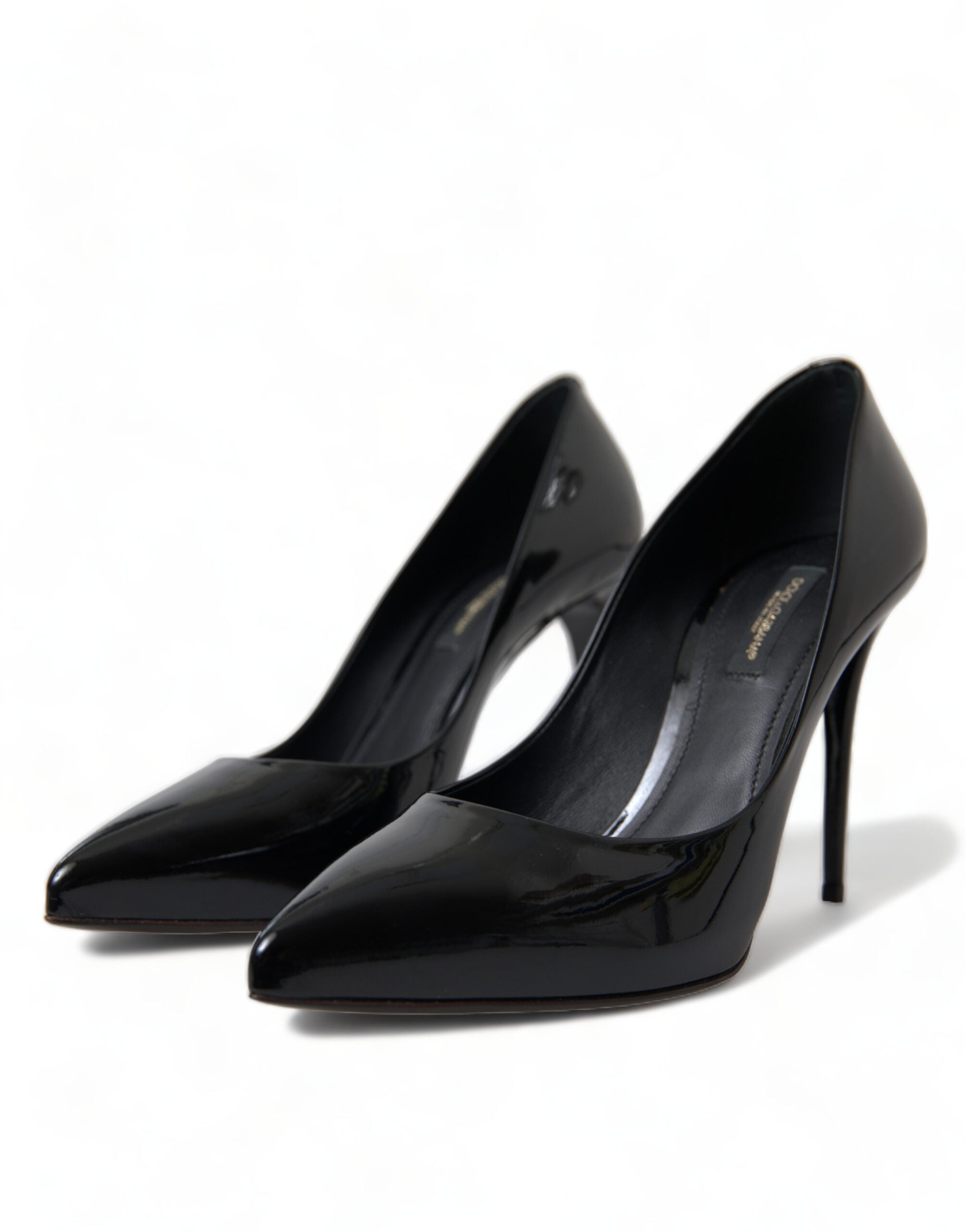 Dolce & Gabbana Elegant Patent Stiletto Black Heels