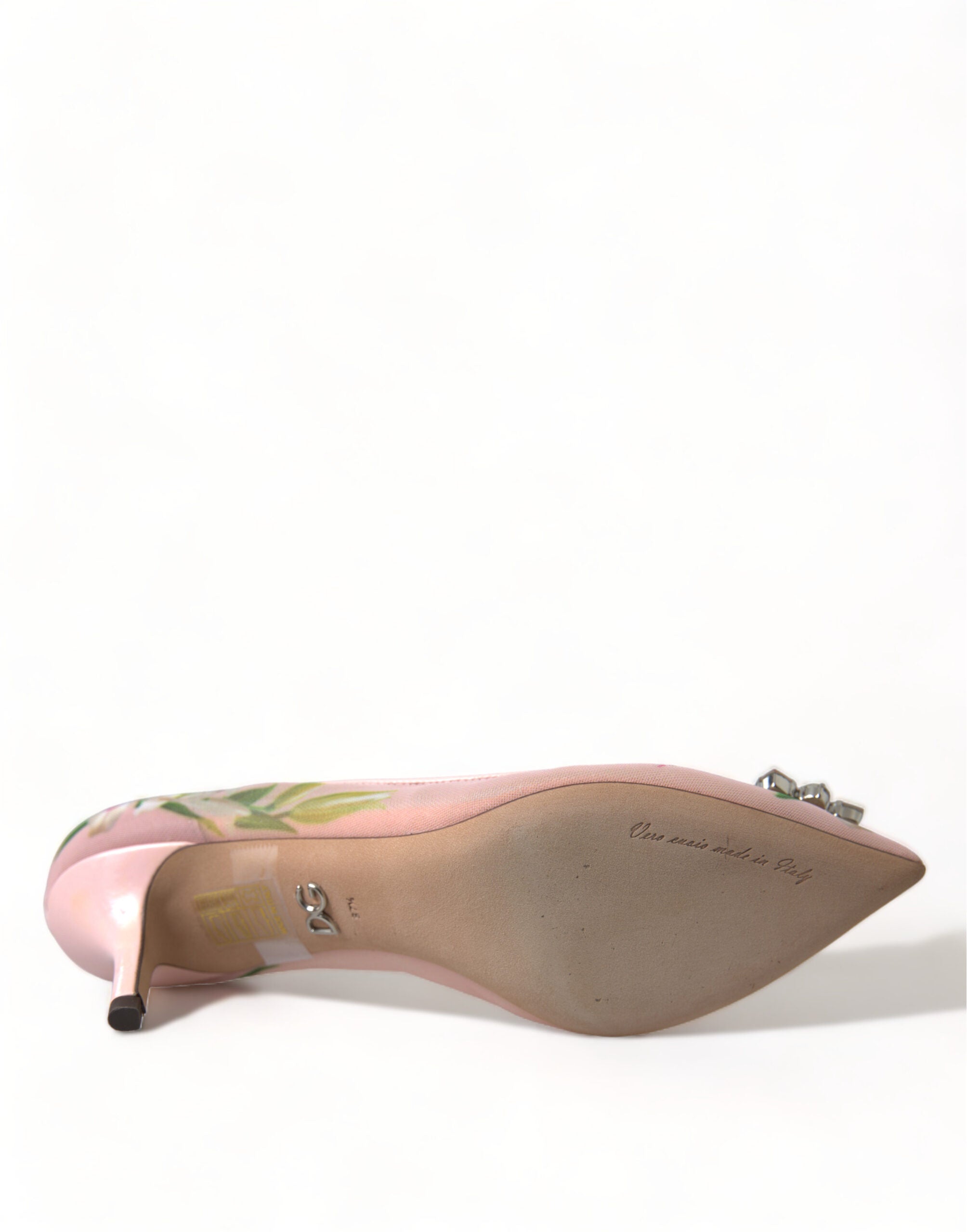Dolce & Gabbana Elegant Floral Crystal Pink Pumps