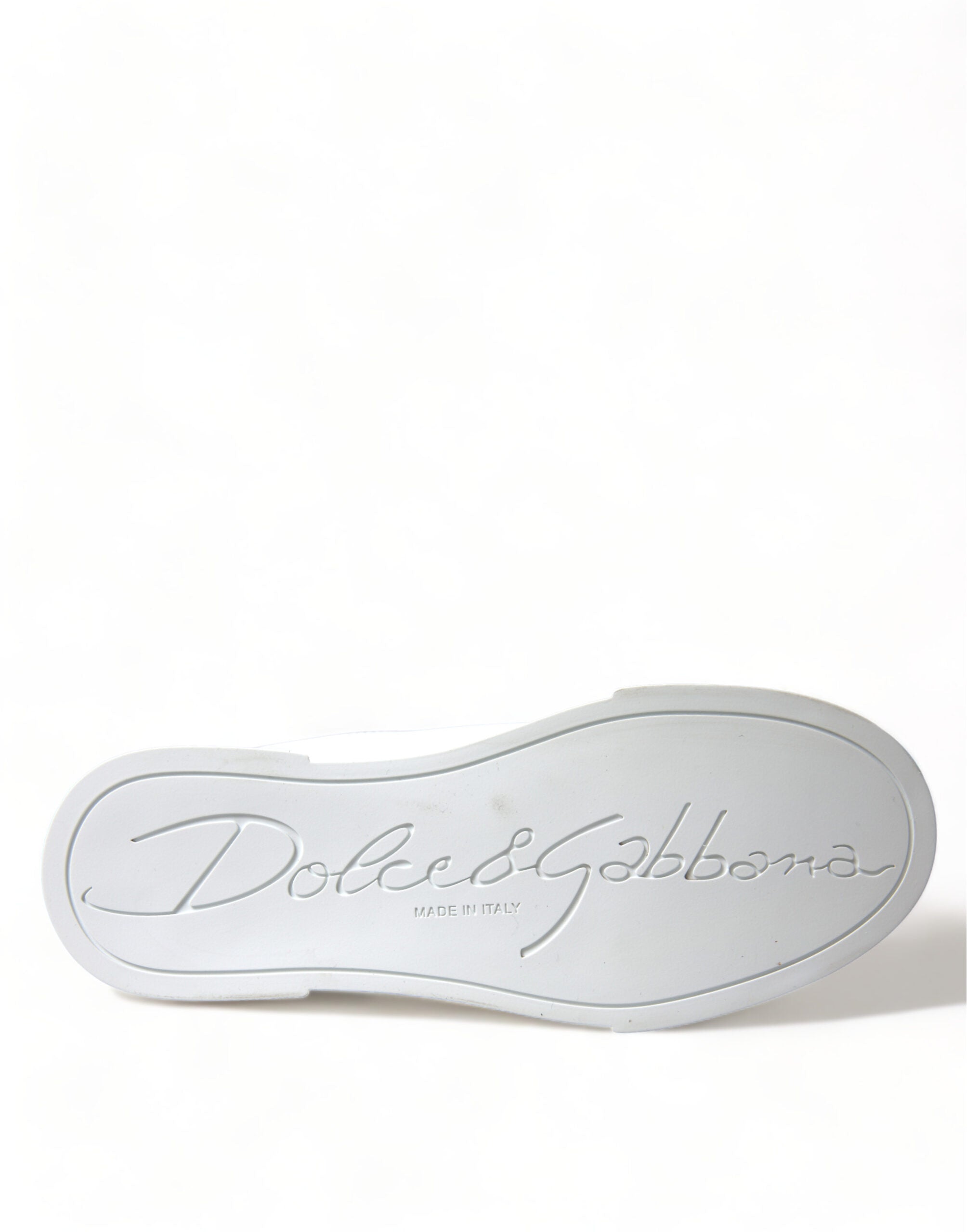 Dolce & Gabbana Chic Portofino Leather White Sneakers
