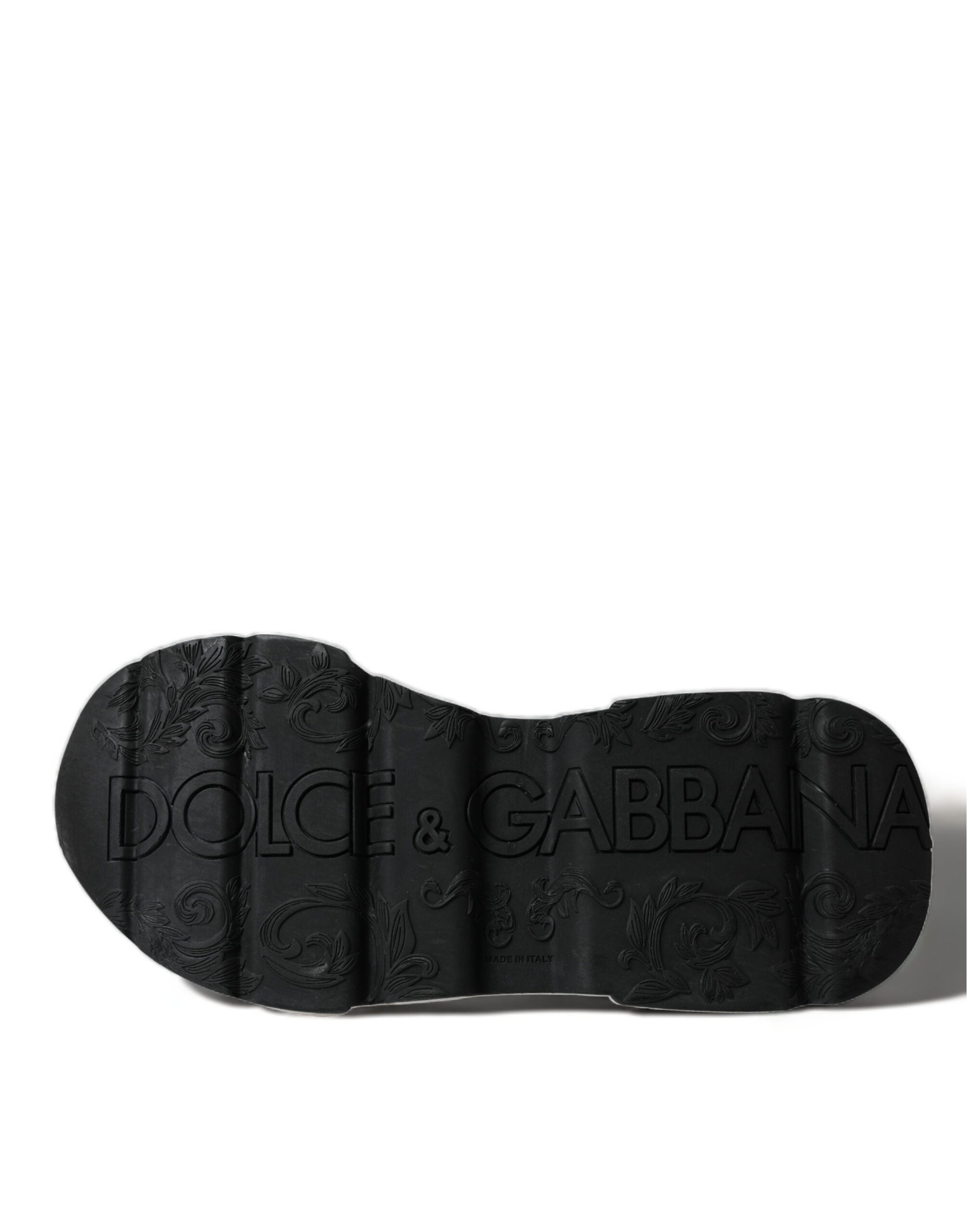 Dolce & Gabbana Chic & Daymaster Leather Black White Sneakers