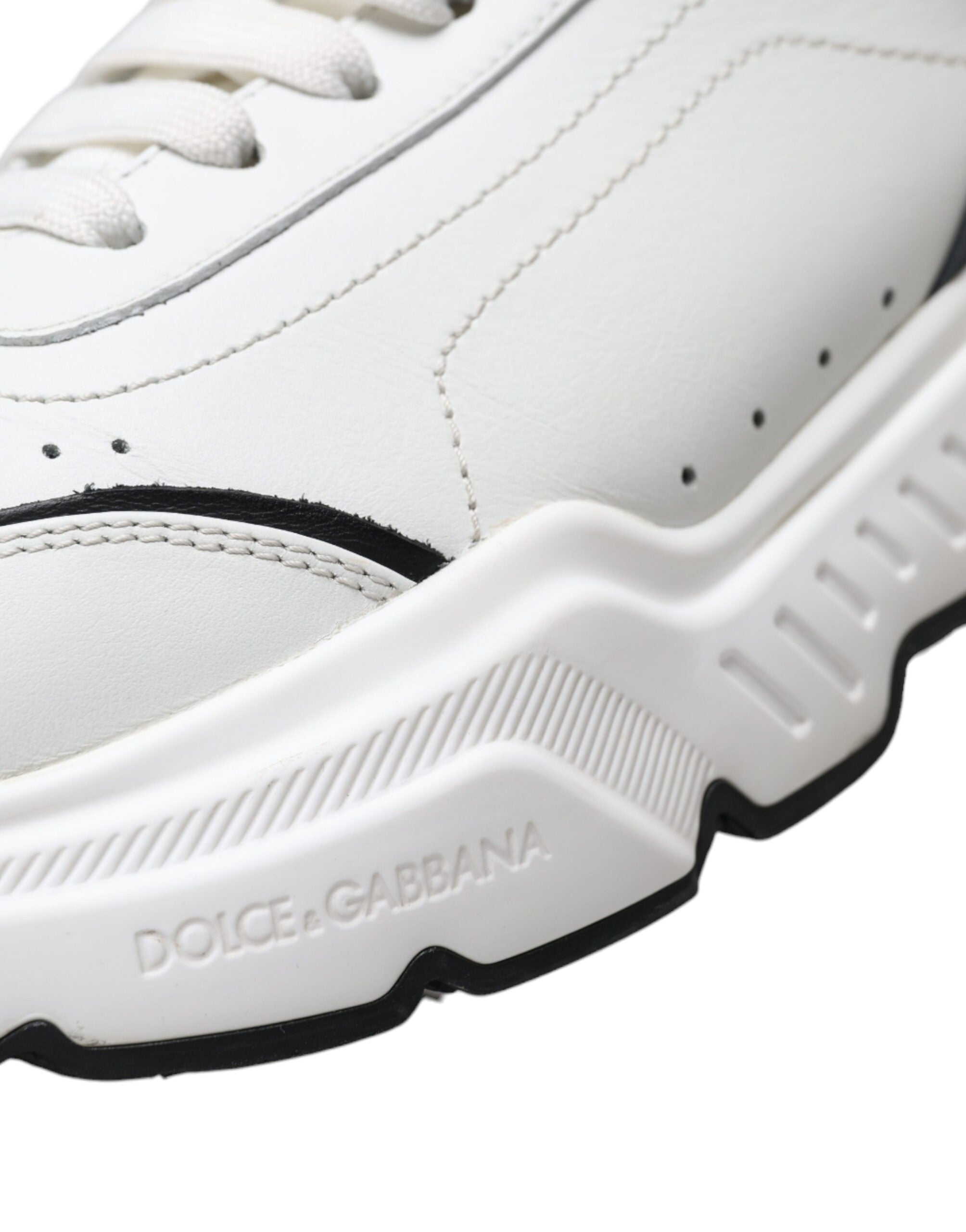 Dolce & Gabbana Chic & Daymaster Leather Black White Sneakers