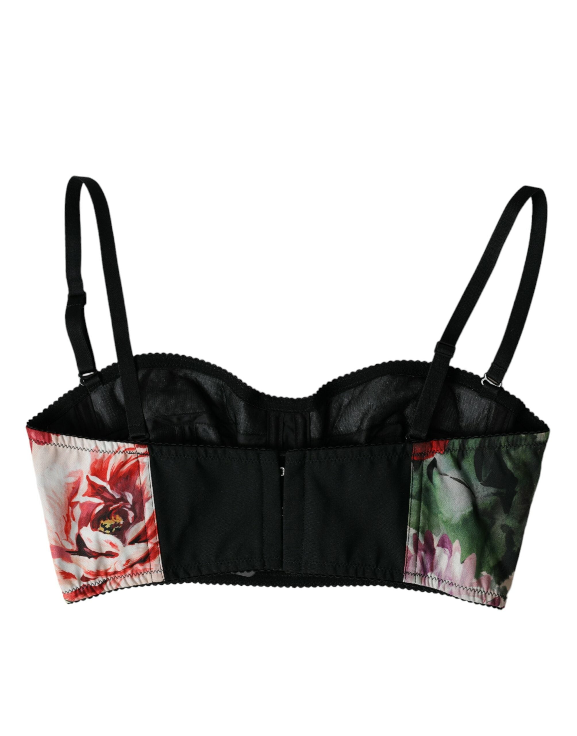 Dolce & Gabbana Floral Bustier Crop Multicolor Top
