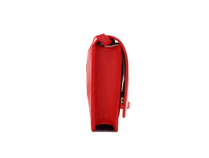 Burberry Hampshire Small Embossed Logo Smooth Leather Crossbody Red Bag