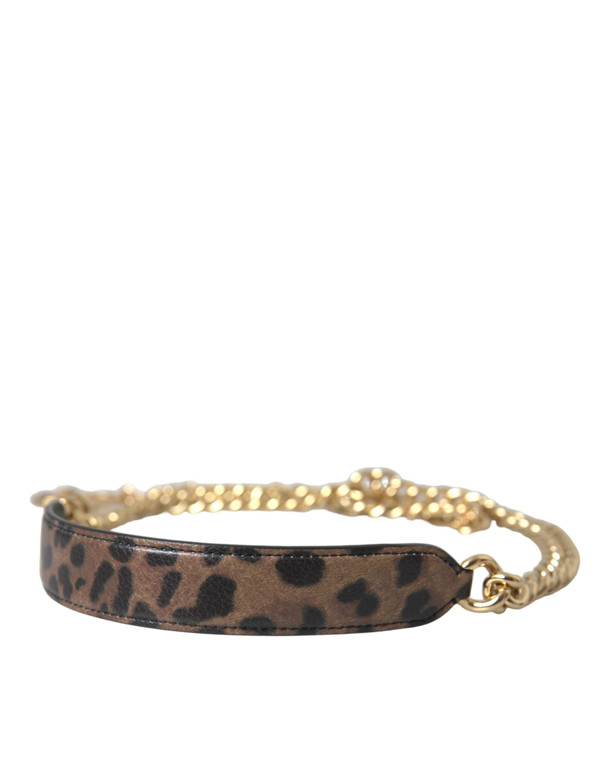 Dolce & Gabbana Leopard Handbag Accessory Shoulder Brown Strap