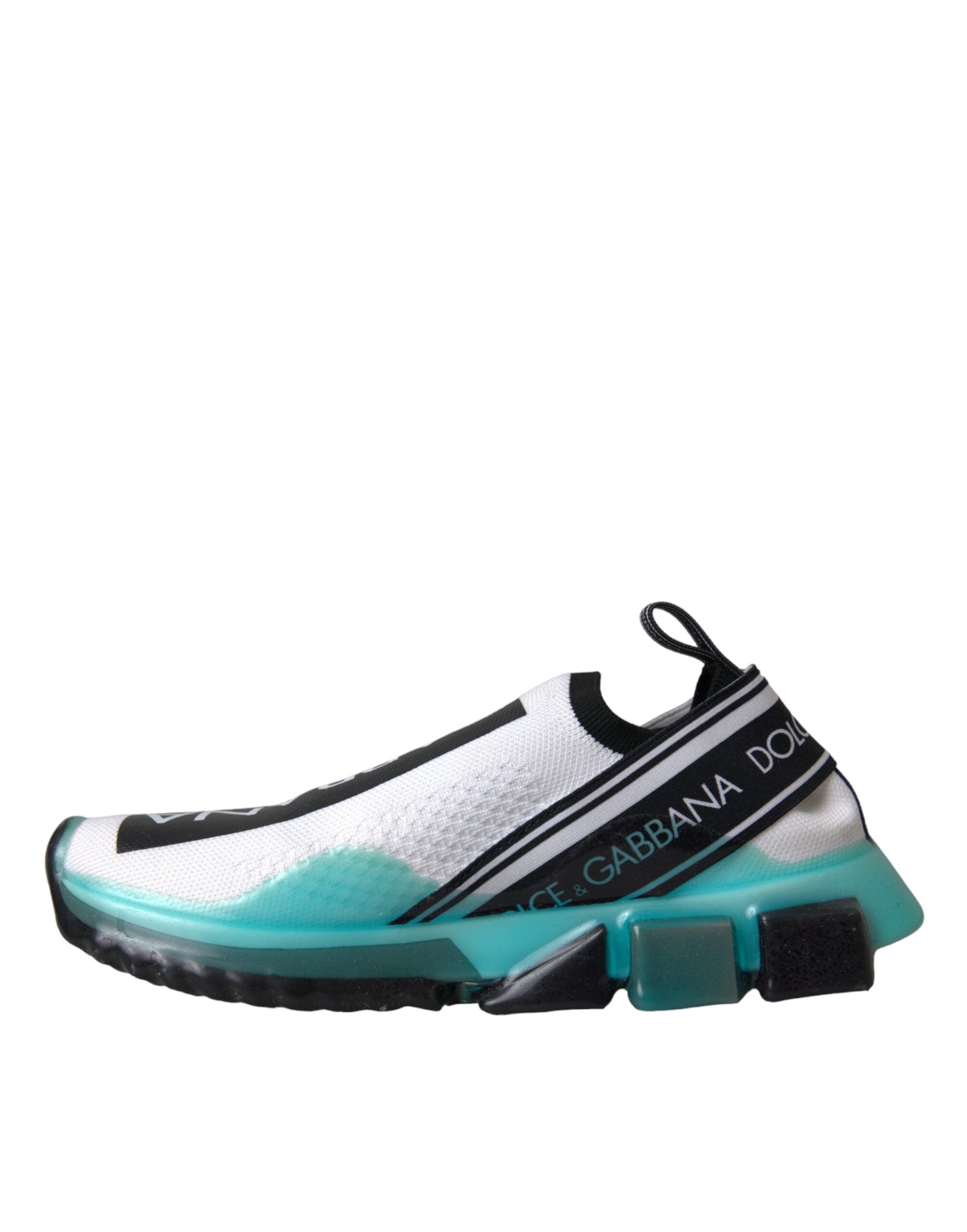 Dolce & Gabbana Black White Blue Slip On Sorrento Sneakers Shoes Glam Steals