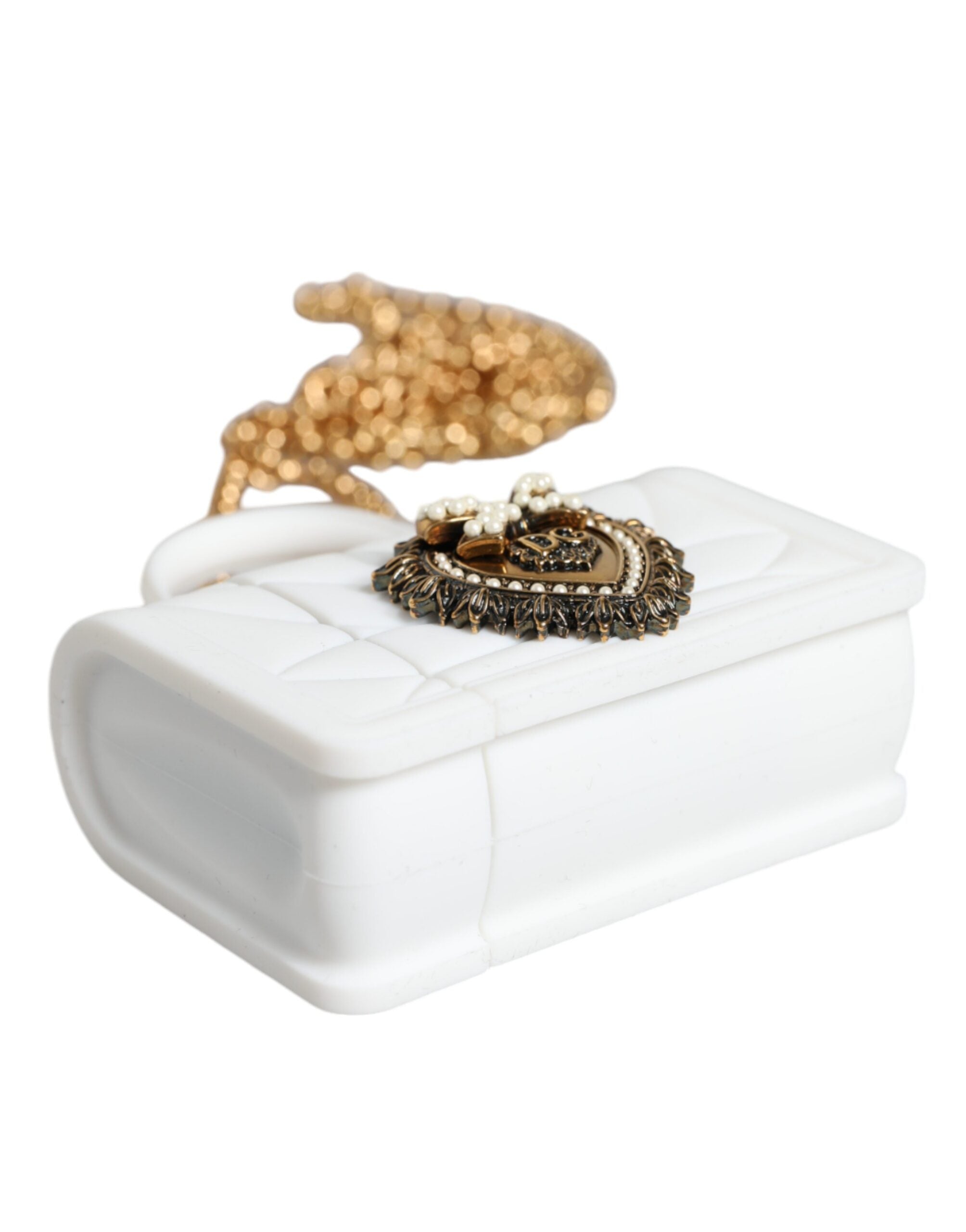 Dolce & Gabbana Silicone Devotion Heart Cover Hand Bag Airpod White Case