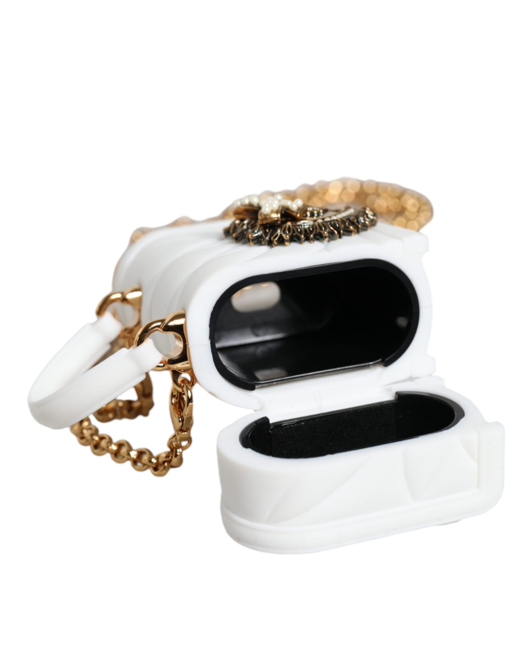 Dolce & Gabbana Silicone Devotion Heart Cover Hand Bag Airpod White Case