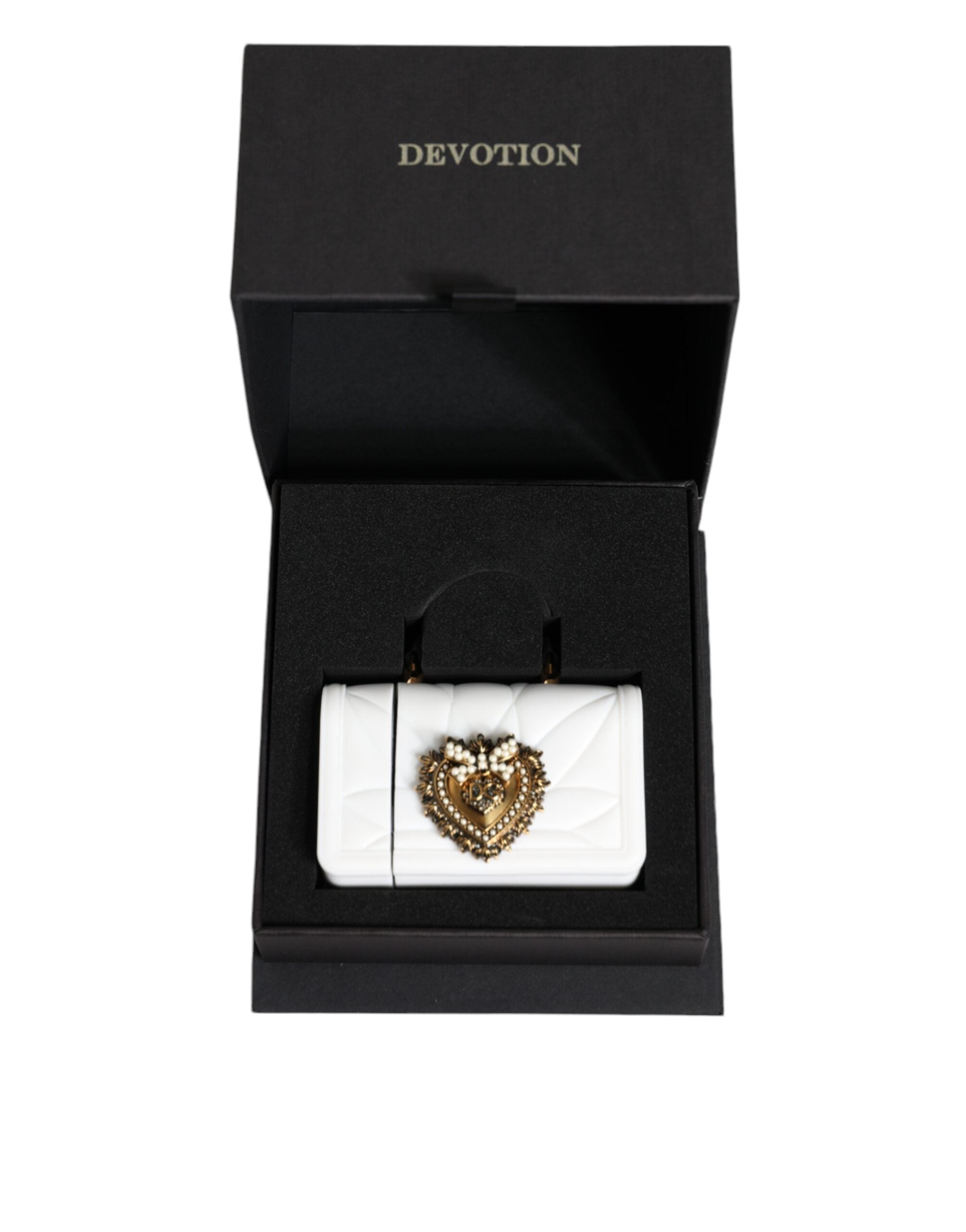 Dolce & Gabbana Silicone Devotion Heart Cover Hand Bag Airpod White Case