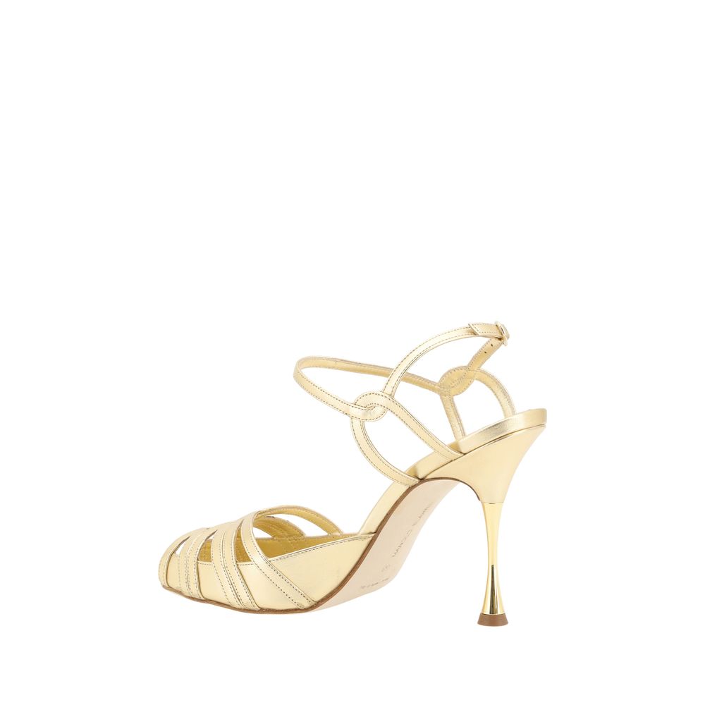 Manolo Blahnik Makanak Nappa Sandals