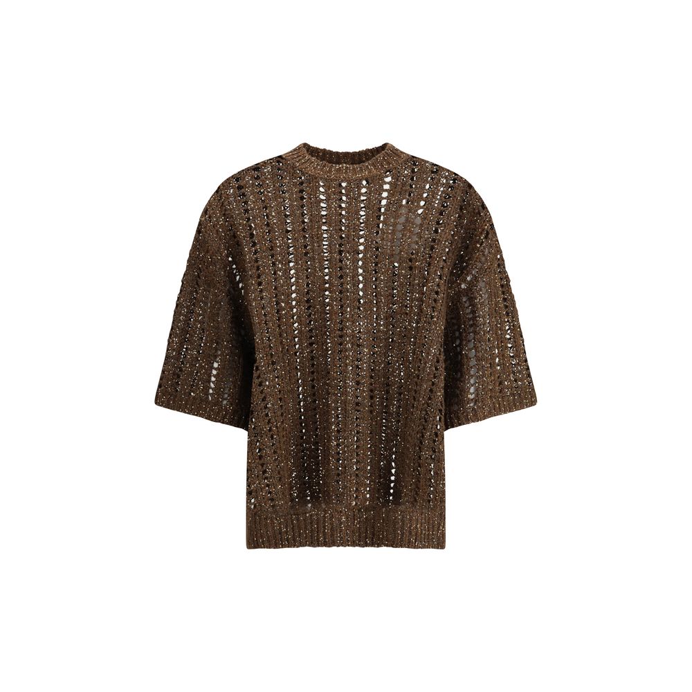 Brunello Cucinelli Sweater In Perforated Knit